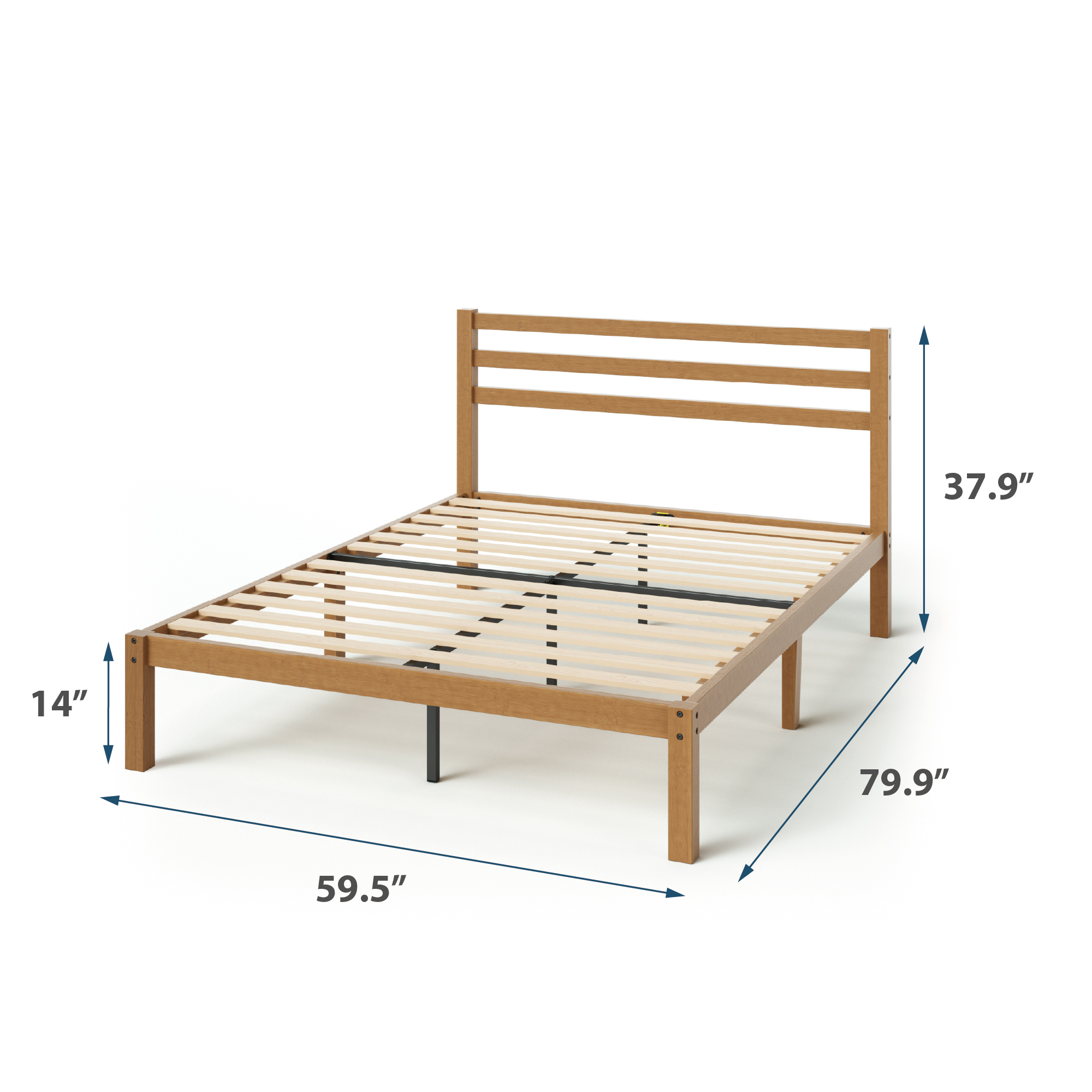 Zinus Maddie Bamboo Platform Bed Frame, Queen - Image 3
