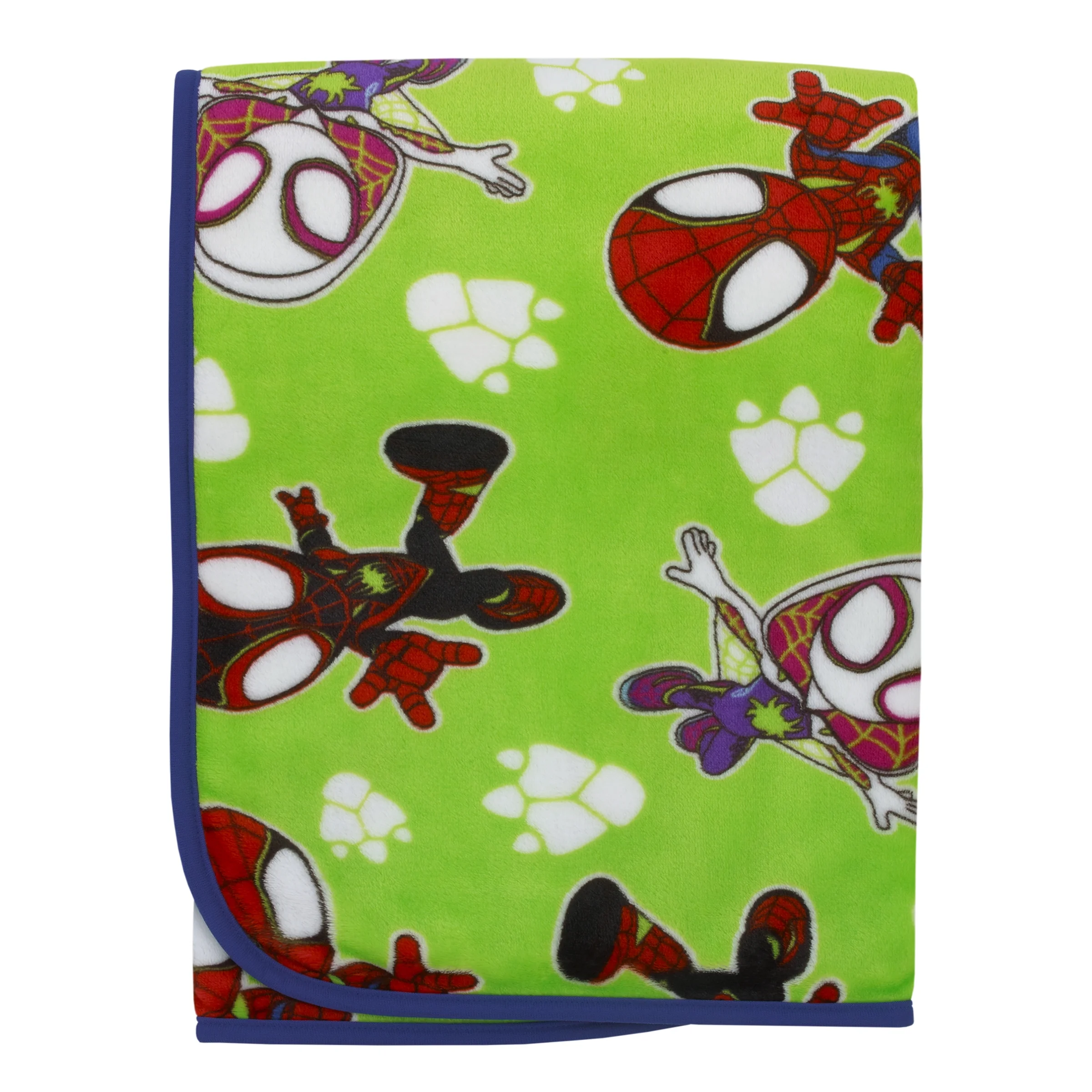 Marvel Spidey Dino Webs 5-Pc Toddler Bed Set - Comforter, Fitted Sheet, Top Sheet, Pillowcase, Blanket, Blue, Toddler Boy - Image 7