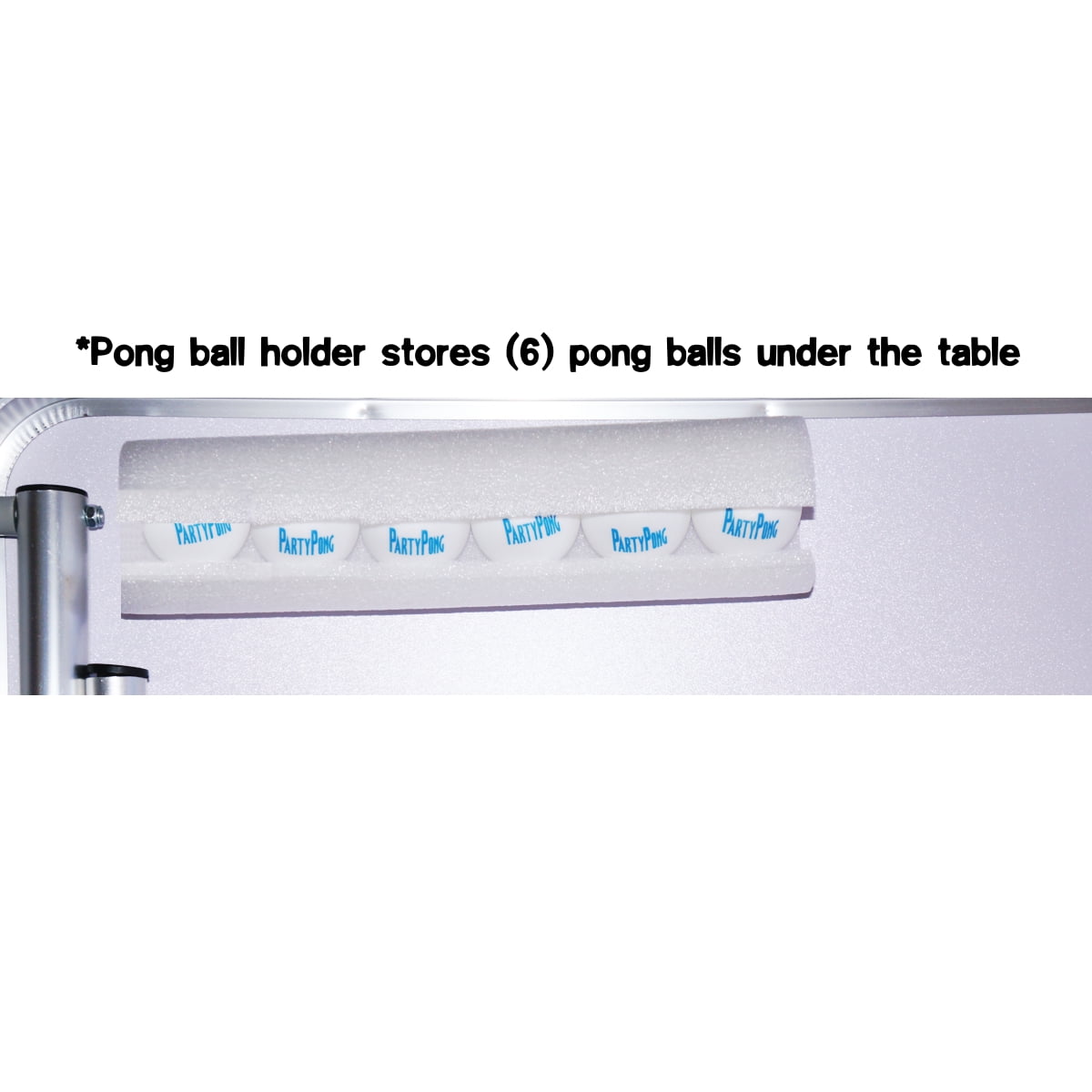 Party Pong America Edition, Dry Erase Surface, LED Lights 8-Foot Professional Beer Pong Table - Image 4
