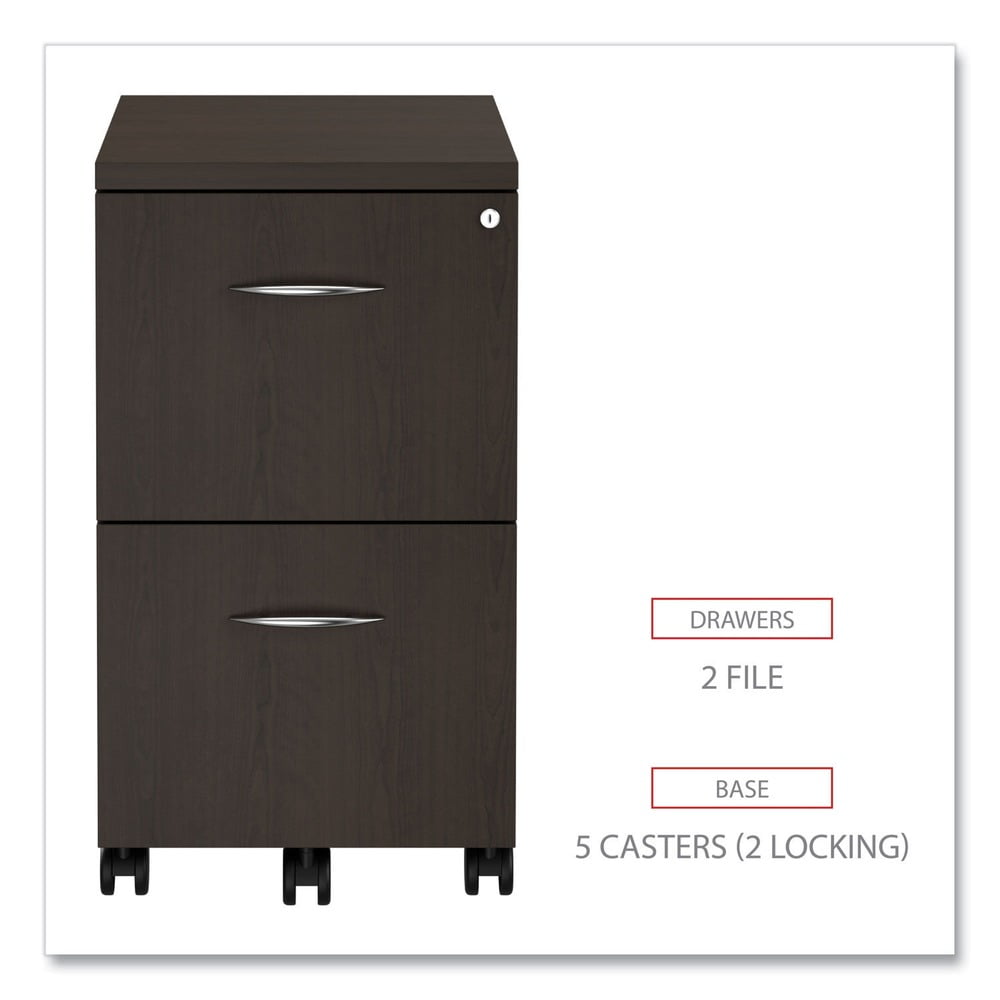 Alera 2 Drawers Vertical Lockable Filing Cabinet, Espresso - Image 8