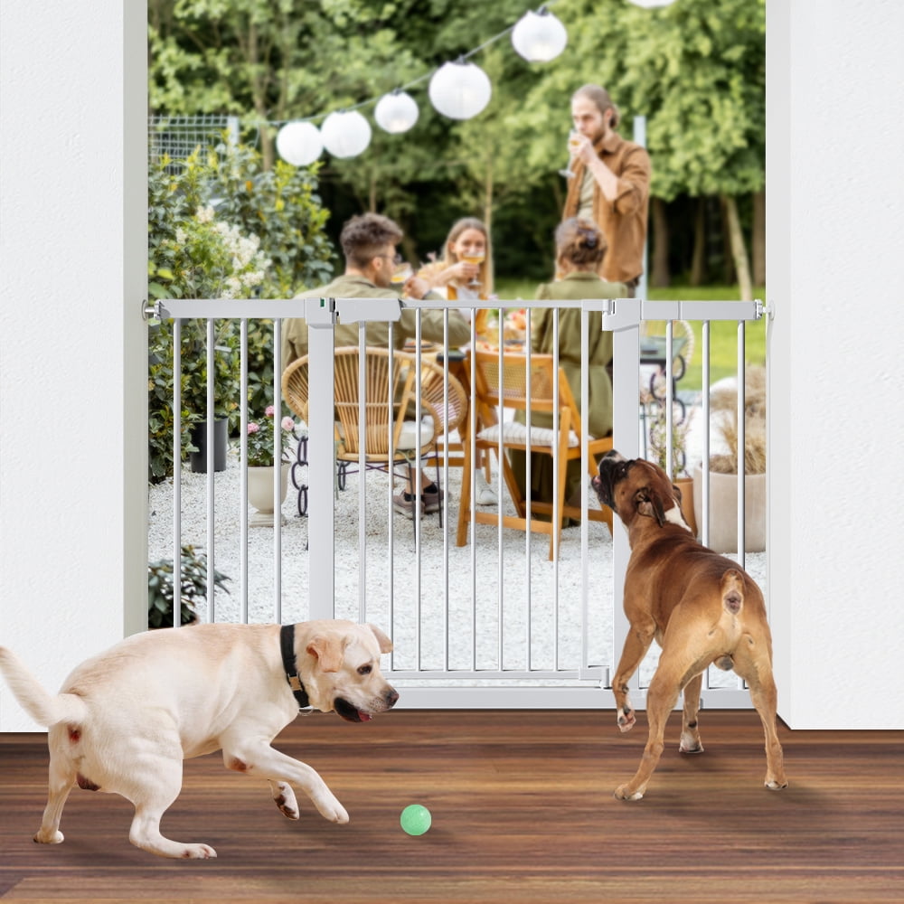 29.5-51.6'' Extra Wide Baby Gate, Caveen 30''H Safety Doorway Gates Pressure Mounted,White - Image 5