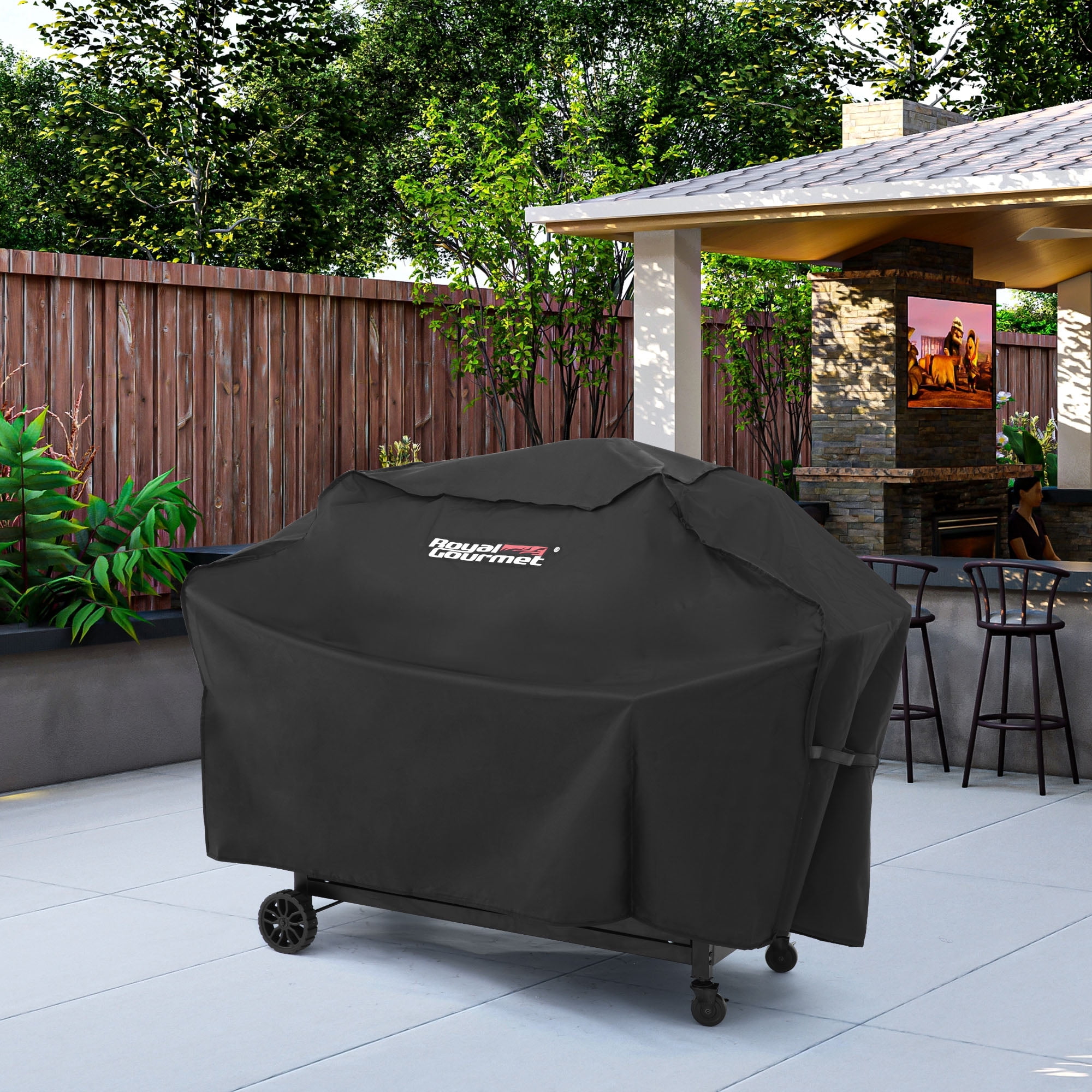 Royal Gourmet ZH3002C 3-Burner 25,500-BTU Dual Fuel Cabinet Gas and Charcoal Grill Combo with Cover - Image 10