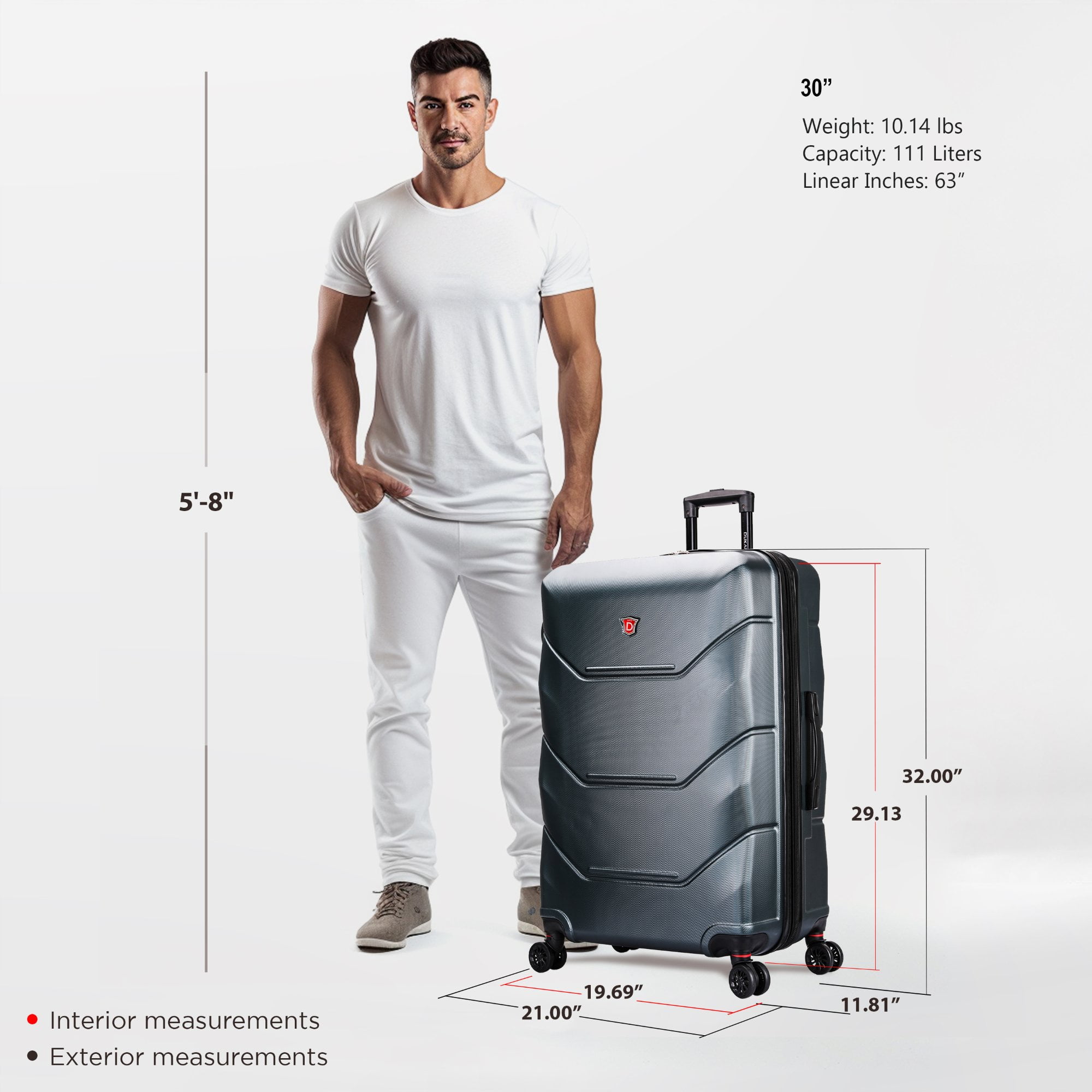 DUKAP Zonix 30" Lightweight Hardside Spinner Luggage - Image 5