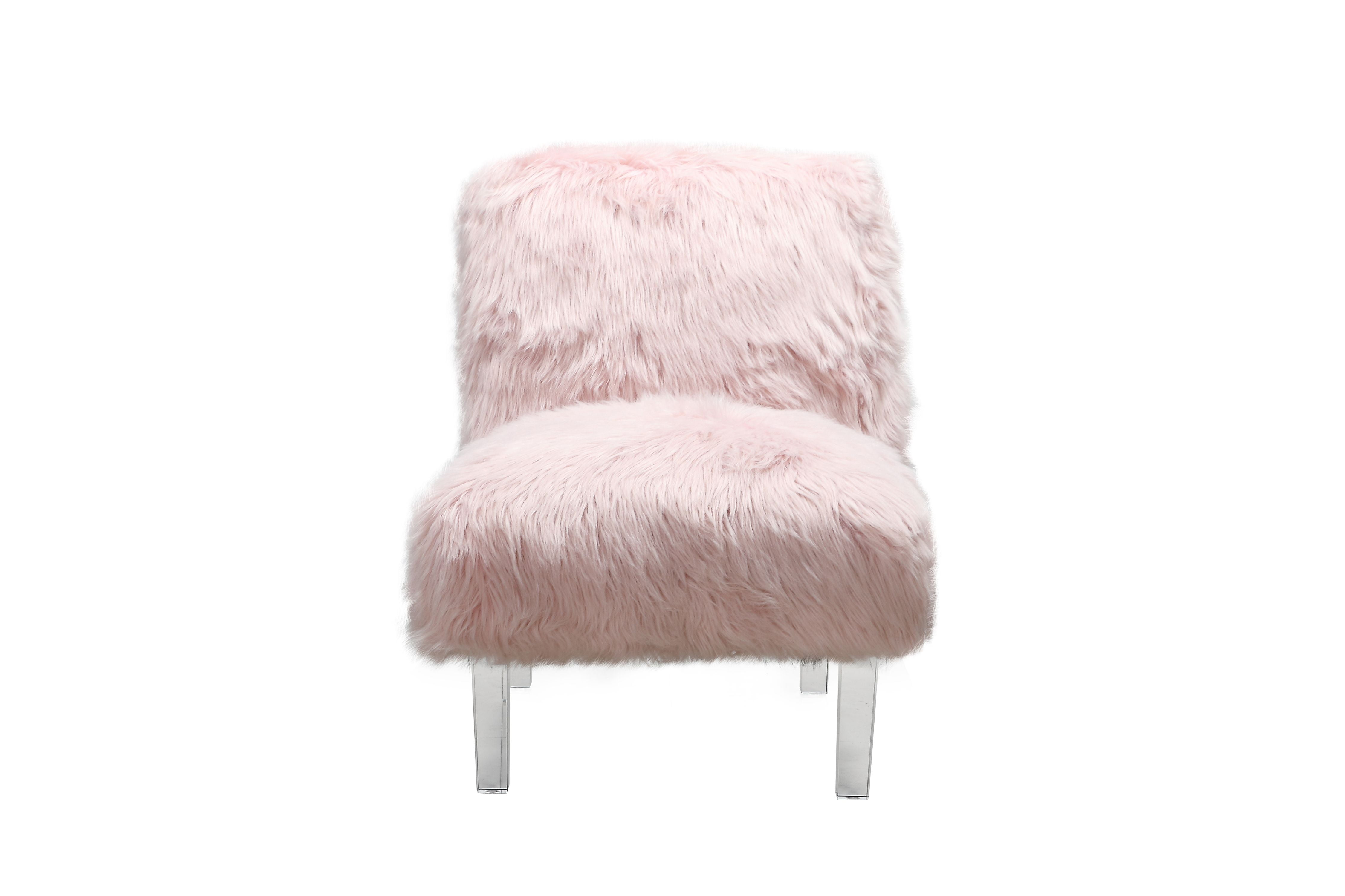 Chic Home Fulvio Faux Fur Upholstered Accent Chair - Image 2