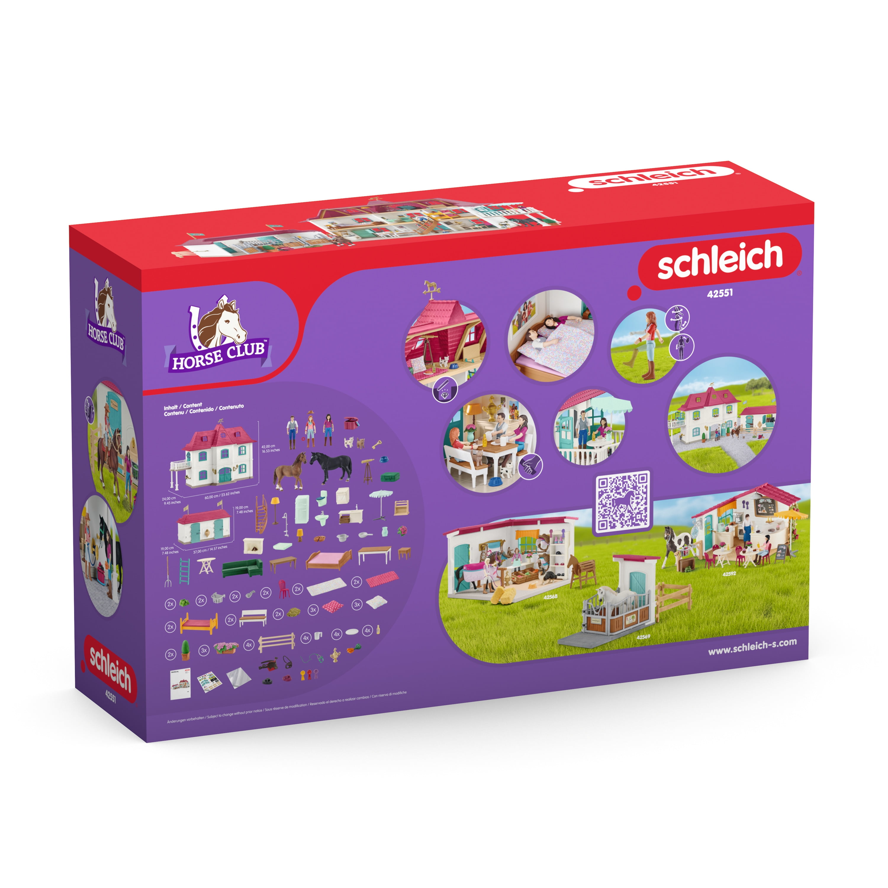 Schleich Horse Club - 192PC Lakeside Country House and Stable Playset with Horses, Rider Figures and Accessories - Horse Toys for Kids 5+ - 42551 - Image 8