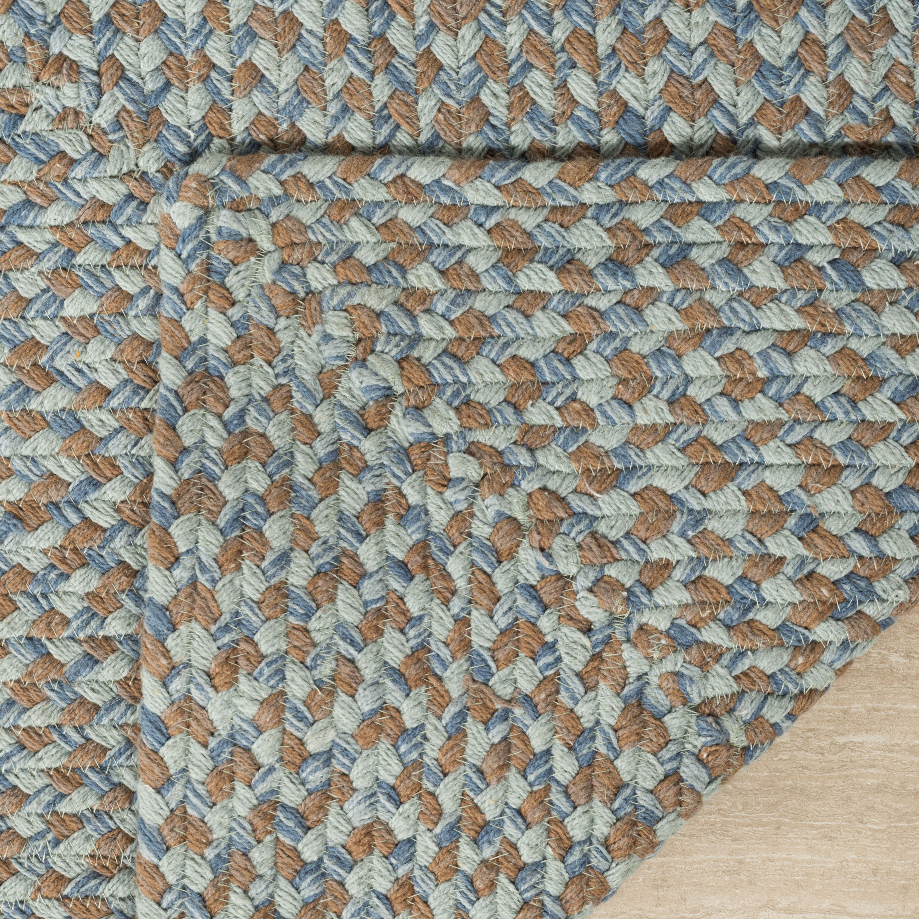 SAFAVIEH Braided Maxwell Solid Cotton Reversible Area Rug, Multi, 6' x 6' Round - Image 8