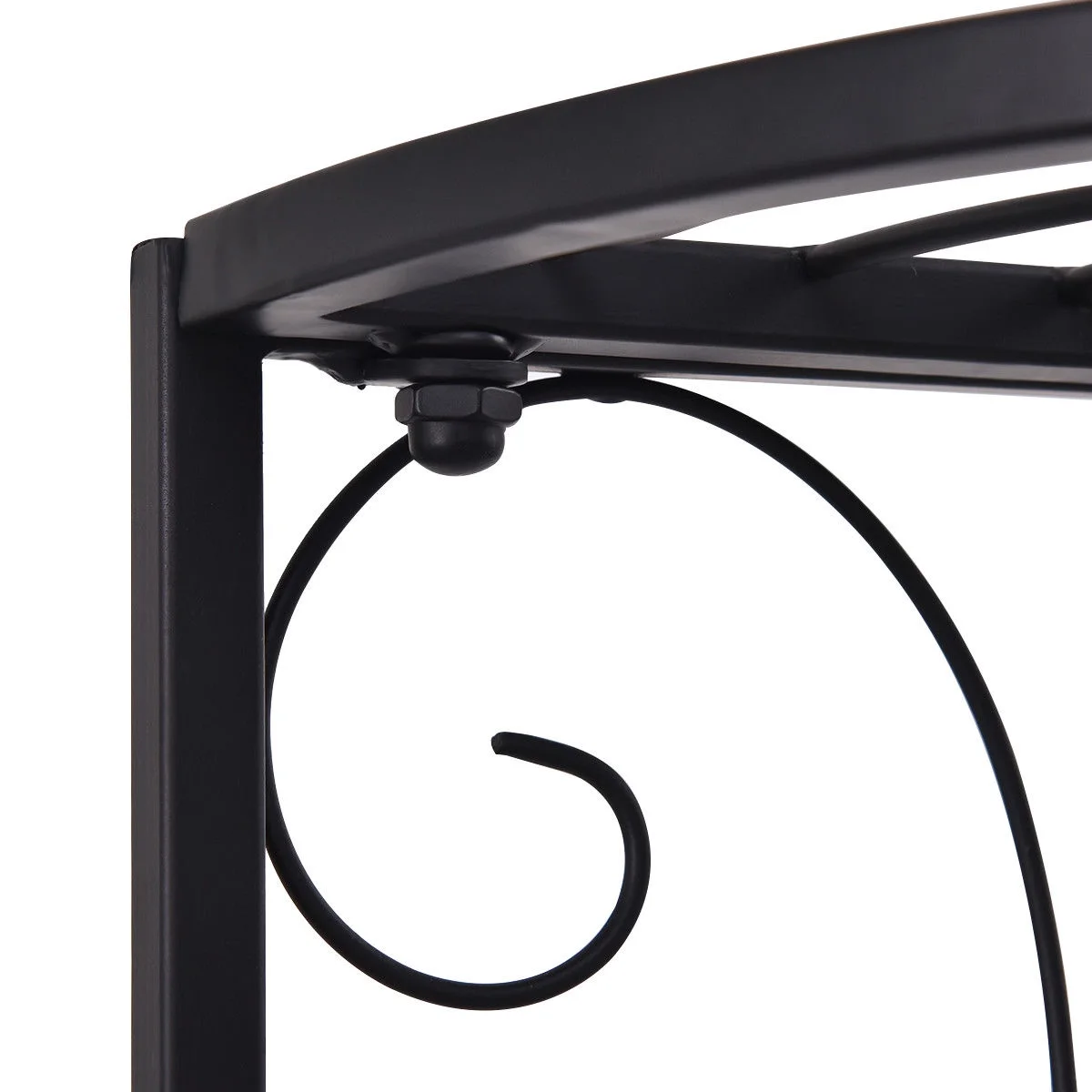 Costway 3 Tier Floral Corner Plant Stand Metal Flower Pot Rack Stair Display Ladder - Image 7