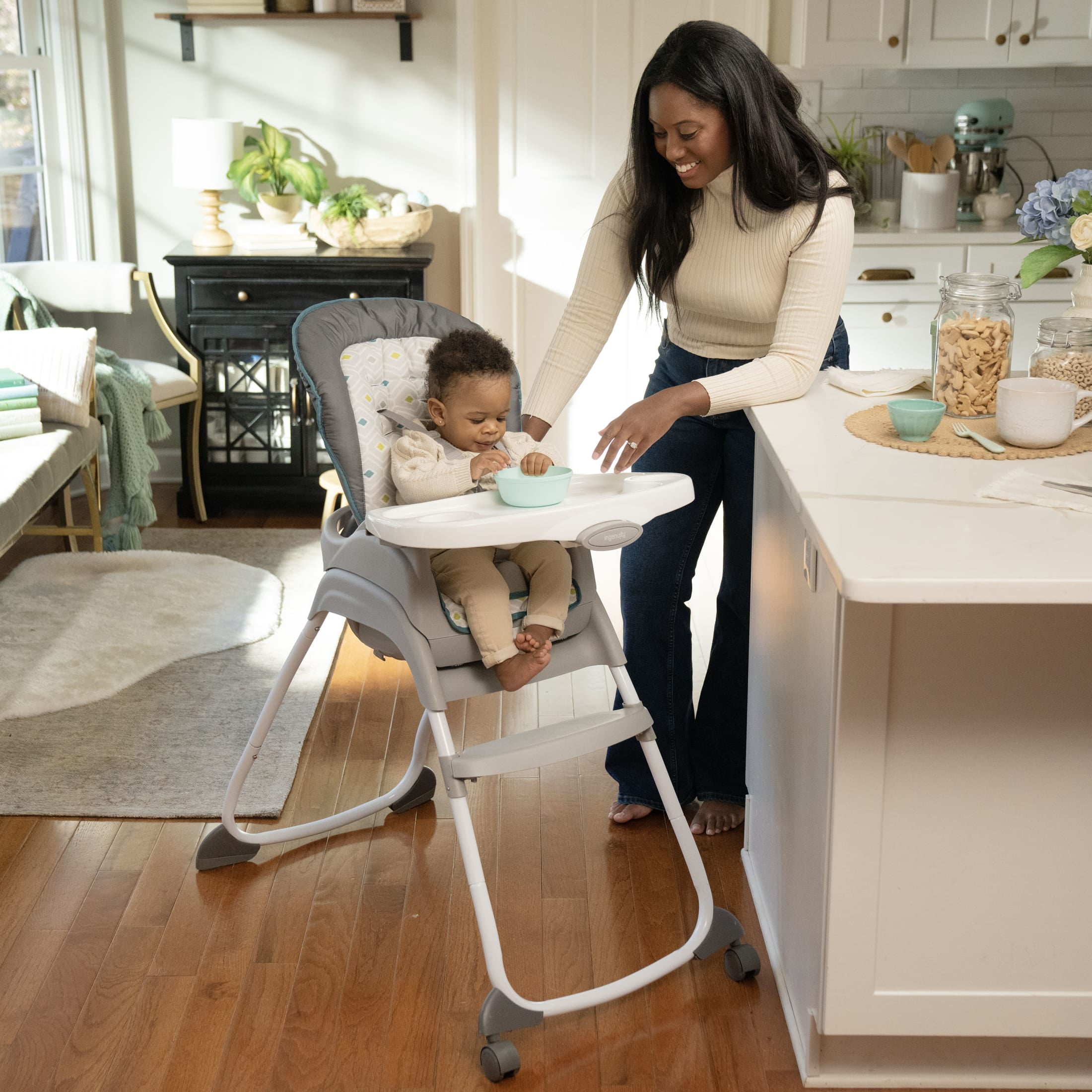 Ingenuity Trio 3-in-1 High Chair, Toddler Chair, and Booster, For Ages 6 Months and Up, Unisex - Nash - Image 5