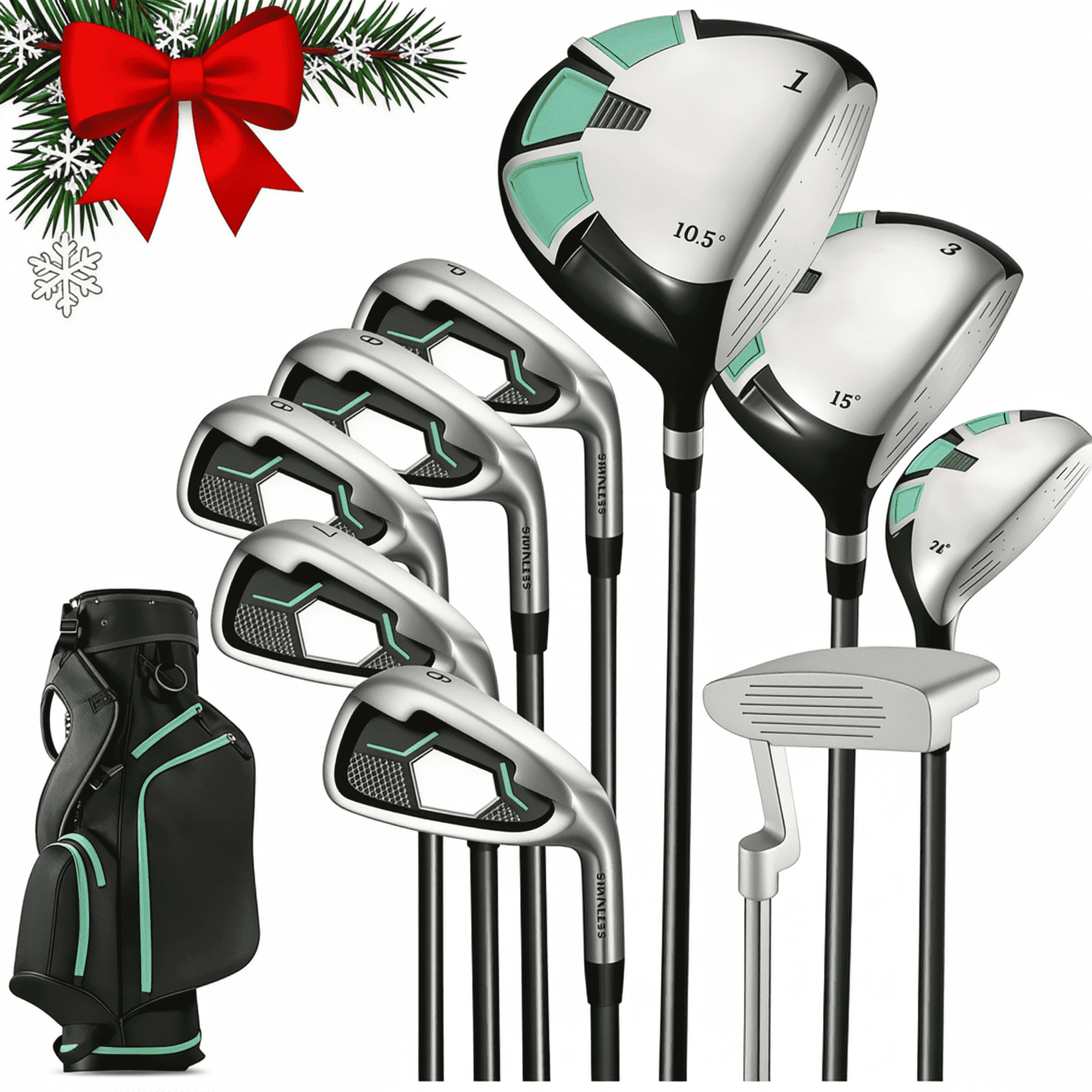 Naipo Golf Club Set 9 Piece Complete Golf Set for Right Handed with Stand Bag and 3 Bonus Head Covers - Image 4