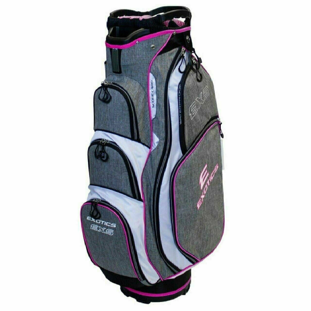 Tour Edge Exotics Xtreme Cart 7.0 Bag-Heath-Pink-White - Image 2