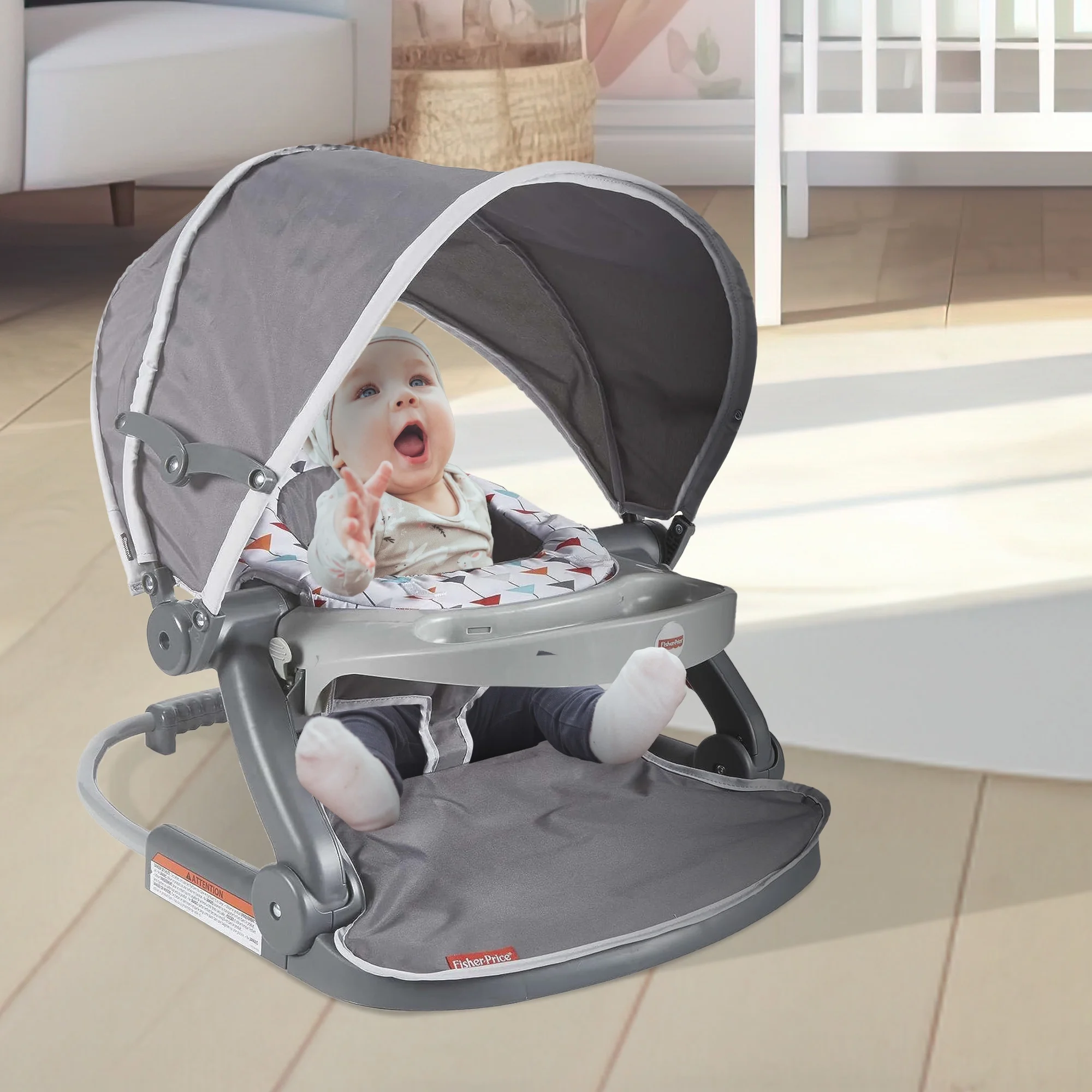 Fisher-Price Foldable Baby Travel Chair On The Go Sit Me Up Floor Seat - Image 8