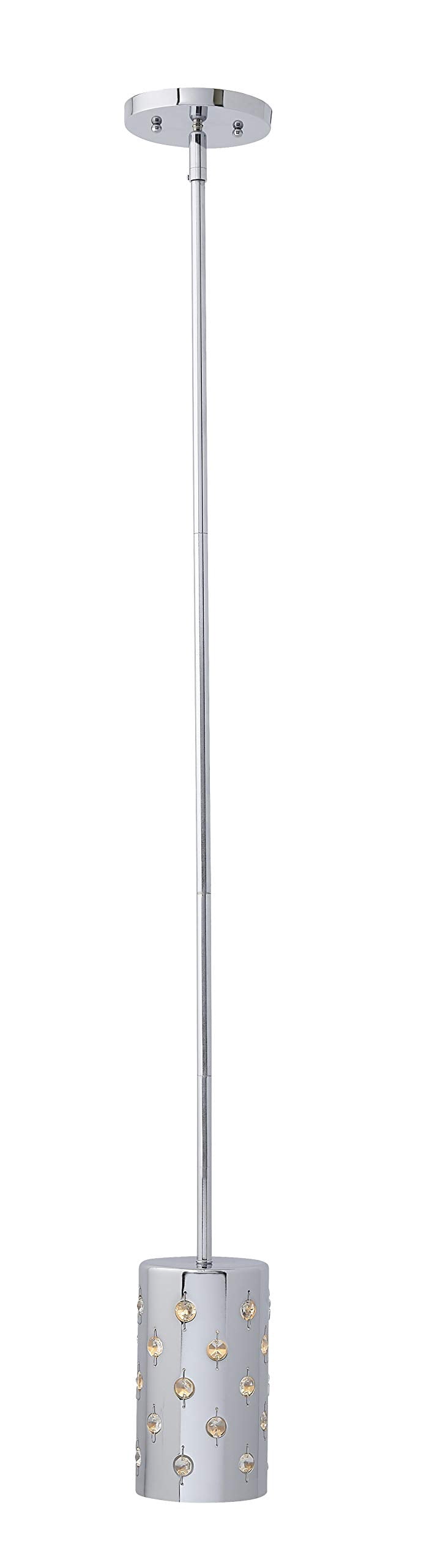 Hamilton Hills Polished Chrome Glass Beaded Single Hangingpendant Light - Image 6