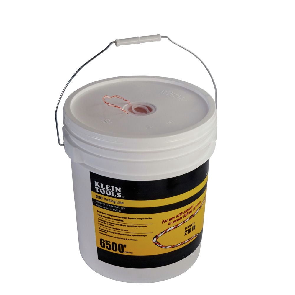 6500 ft. Poly Pull Line for Light Duty Cable - Orange/White - Image 4