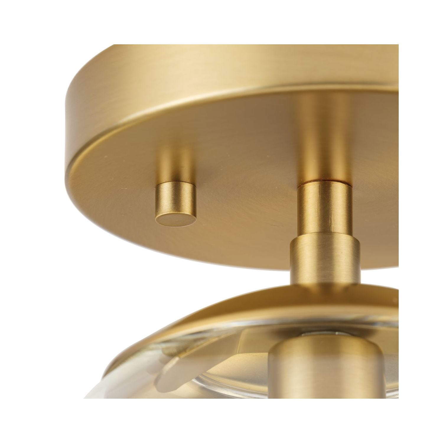 Atwell Collection One-Light Brushed Bronze Mid-Century Modern Semi-Flush Mount - Image 8