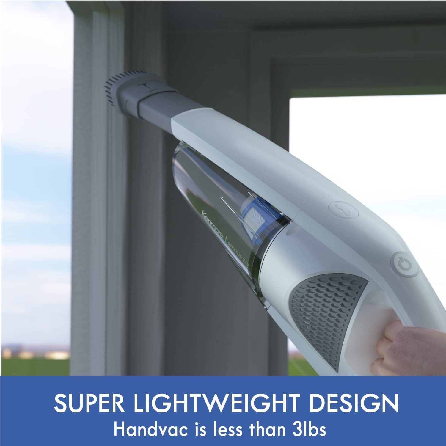 Kenmore DS1030 Lightweight Cordless Stick Vacuum Cleaner, 24V, White, Handvac under 3lbs - Image 3