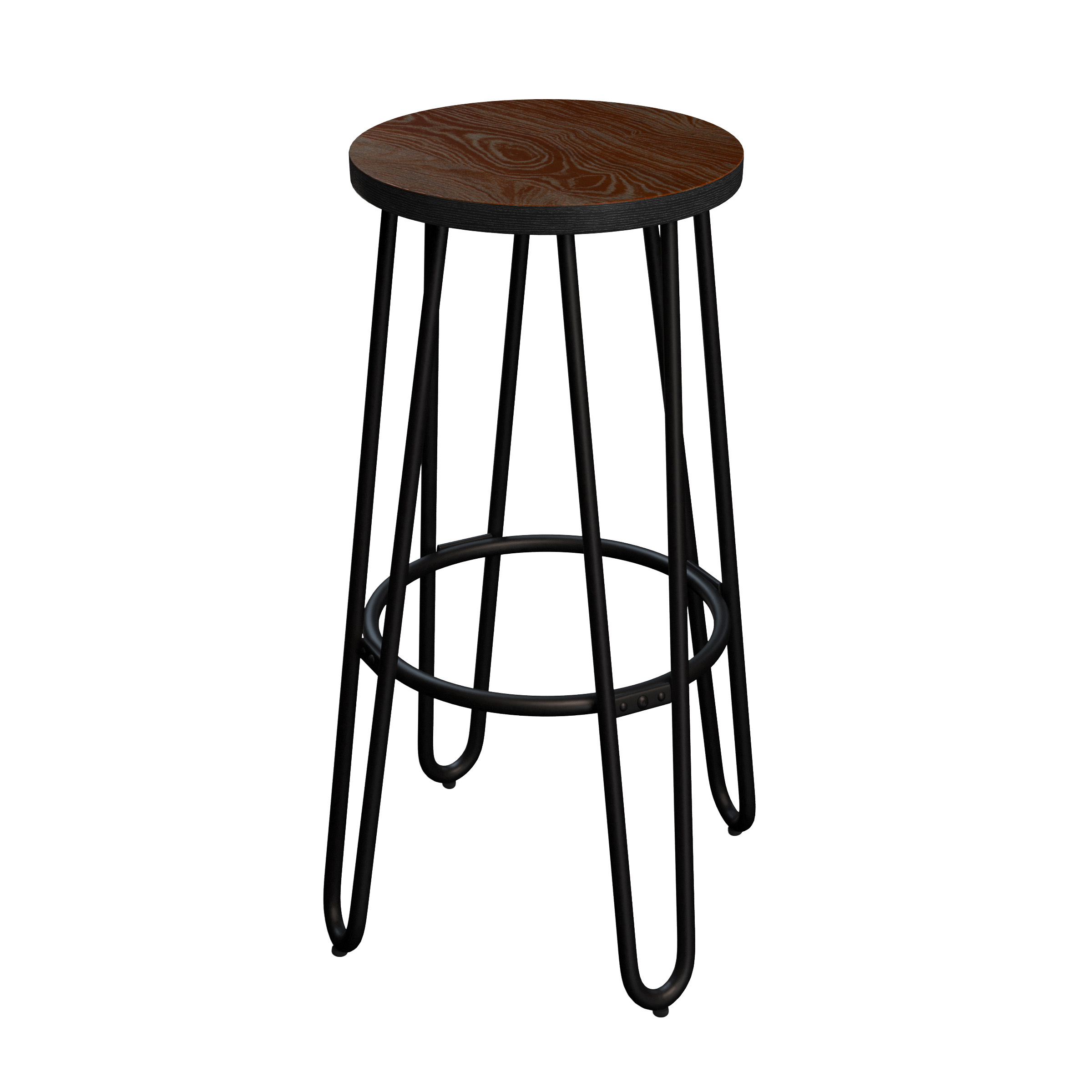 Lavish Home Set of Two 24-Inch Backless Bar Stools with Hairpin Legs - Image 7