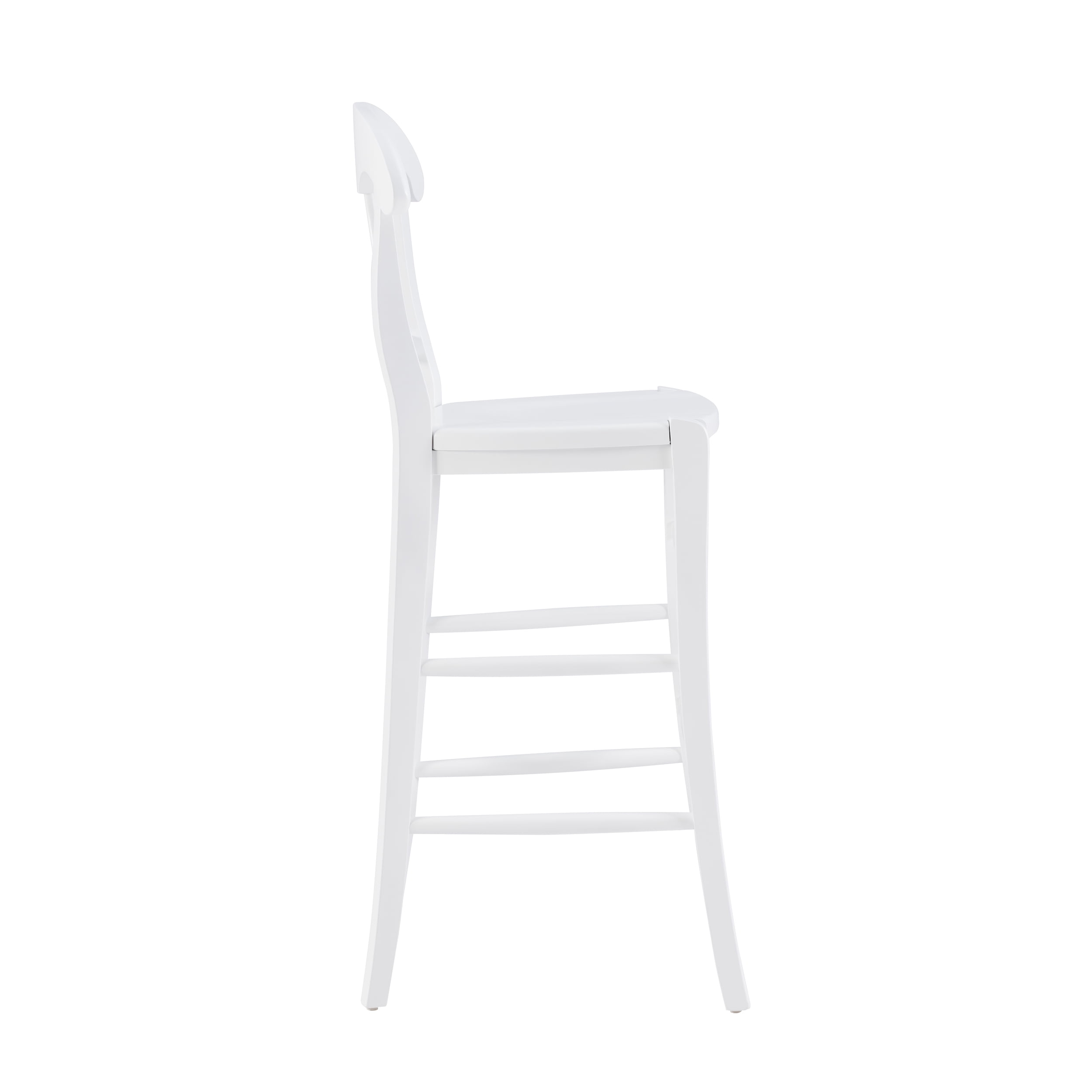 Linon Ezra 29" Indoor Wood Bar Stool, Set of 2, White - Image 10