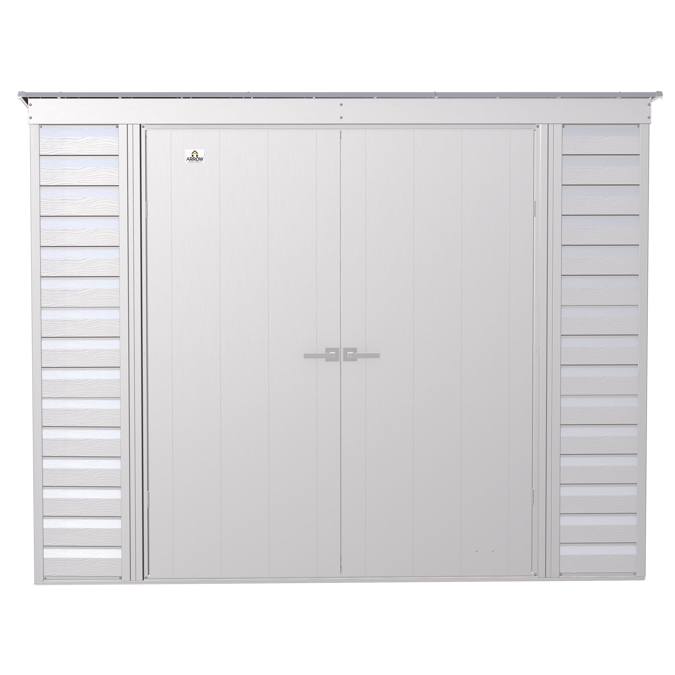 Arrow Select 8 x 4 x 6 ft Flute Grey Steel Storage Shed - Image 12