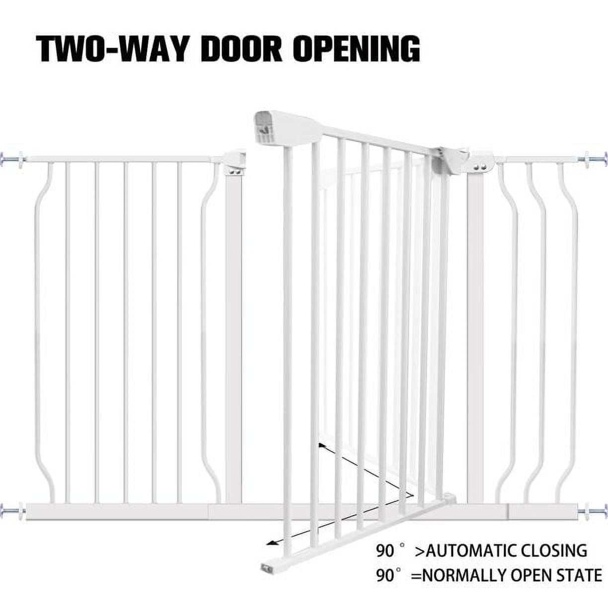 Extra Wide and Tall Baby Gate, Auto-Close and Hold-Open Pet Gates, Easy Walk Thru Indoor Safety Gate with 4 Pack of Pressure Mount Kit, Dog Gates for 29.1" - 43.3" openings - Image 8