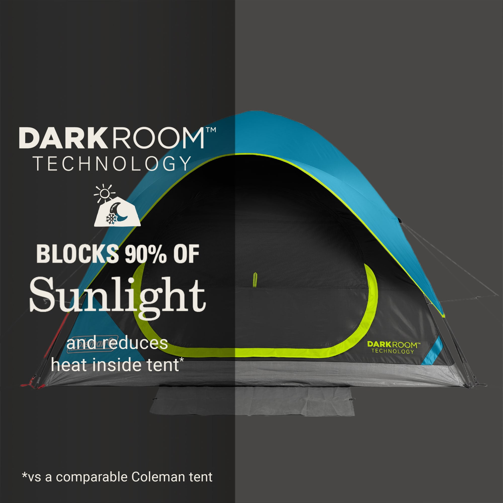 Coleman 4-Person Dark Room Stardome Camping Tent - Image 3