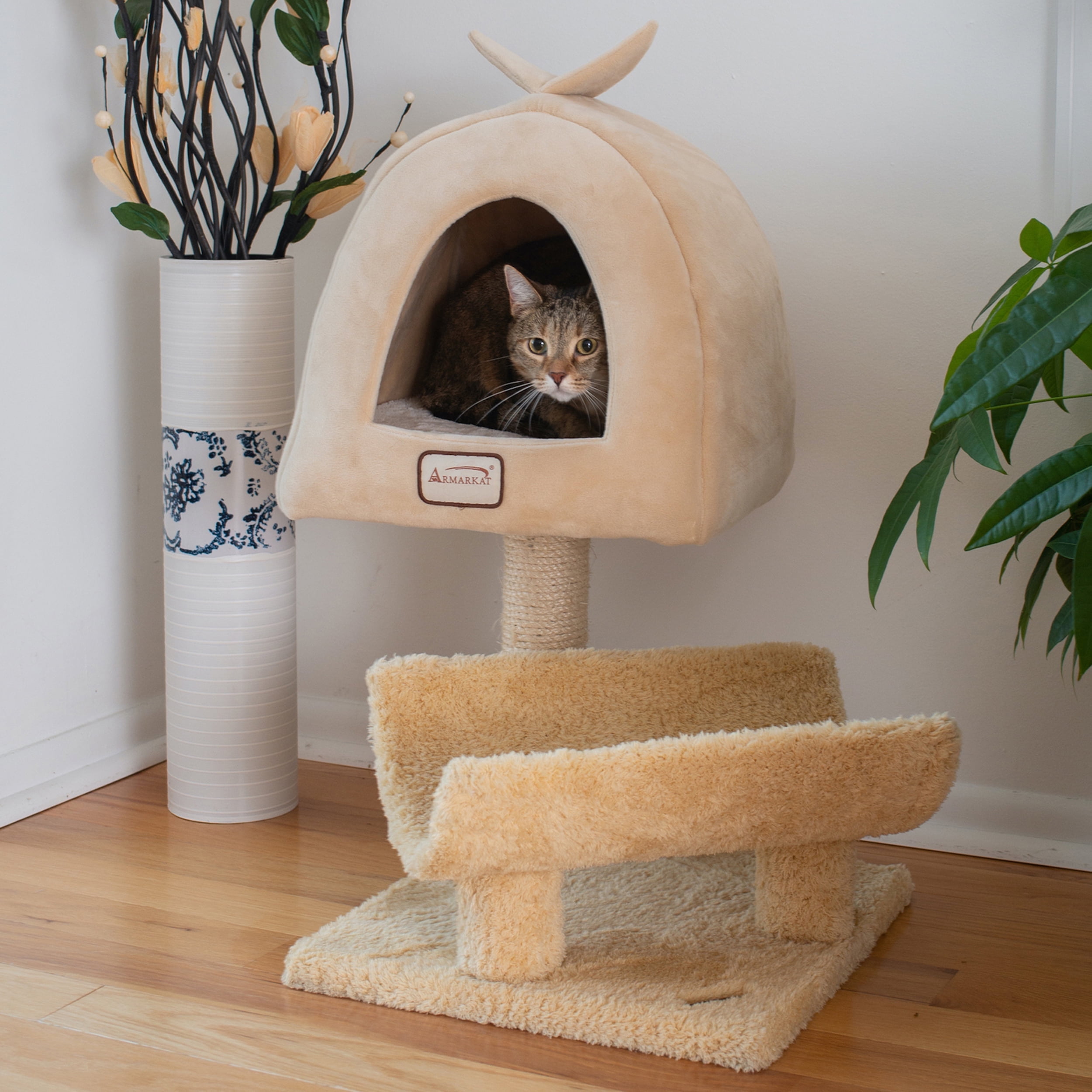 Armarkat real wood Cat Tree, Model X3007, Goldenrod - Image 3