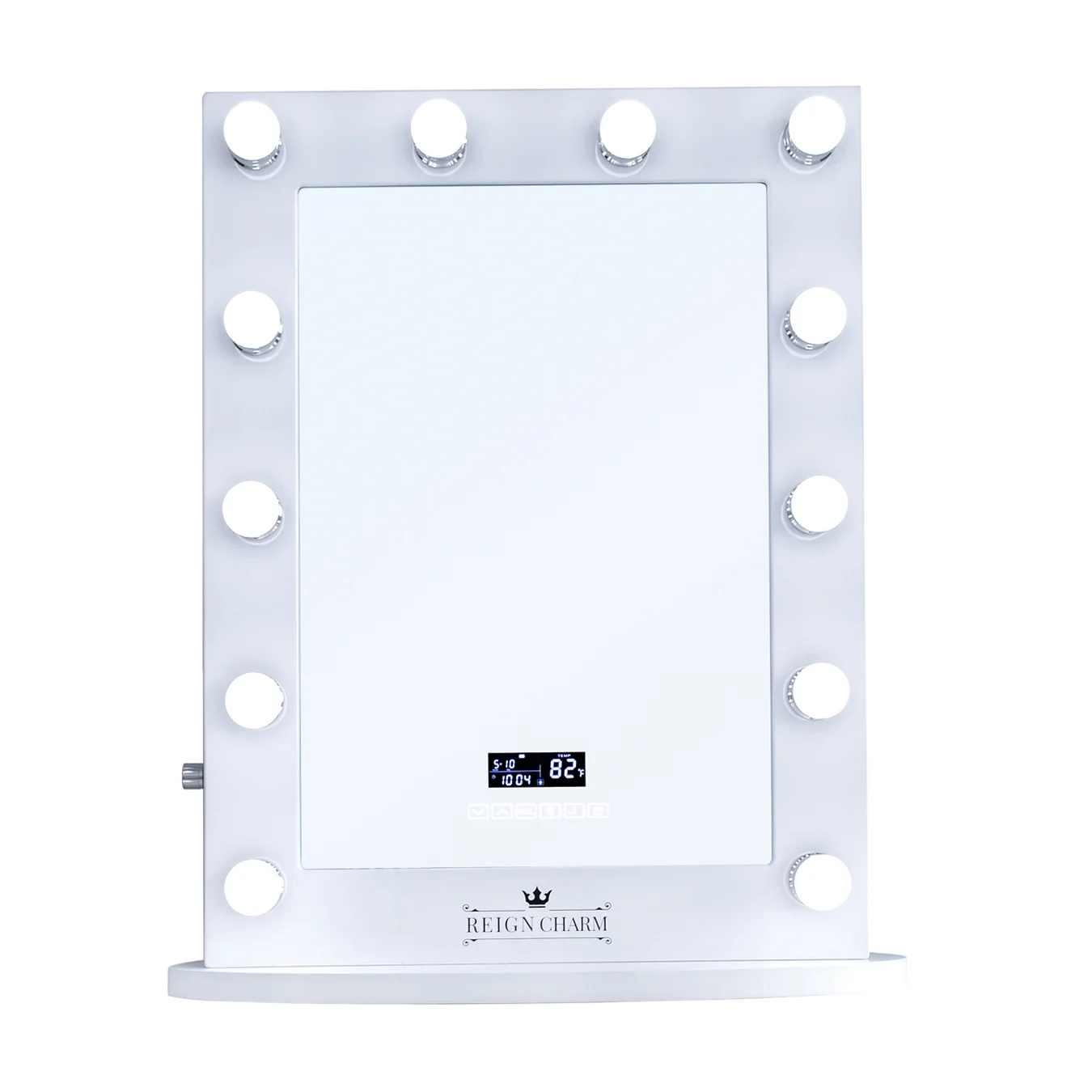 Hollywood Vanity Mirror Bluetooth Audio-Enabled Speakers, 12-LED Light Bulbs, White, 22-Inches Wide x 29-Inches High - Image 6
