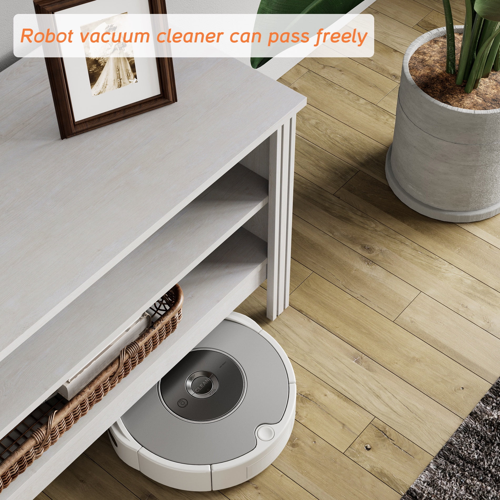 TV Stand for 75 Inch TV Stands, Media Console Entertainment Center Television Table with Open Shelves for Living Room, White 70 inch - Image 2