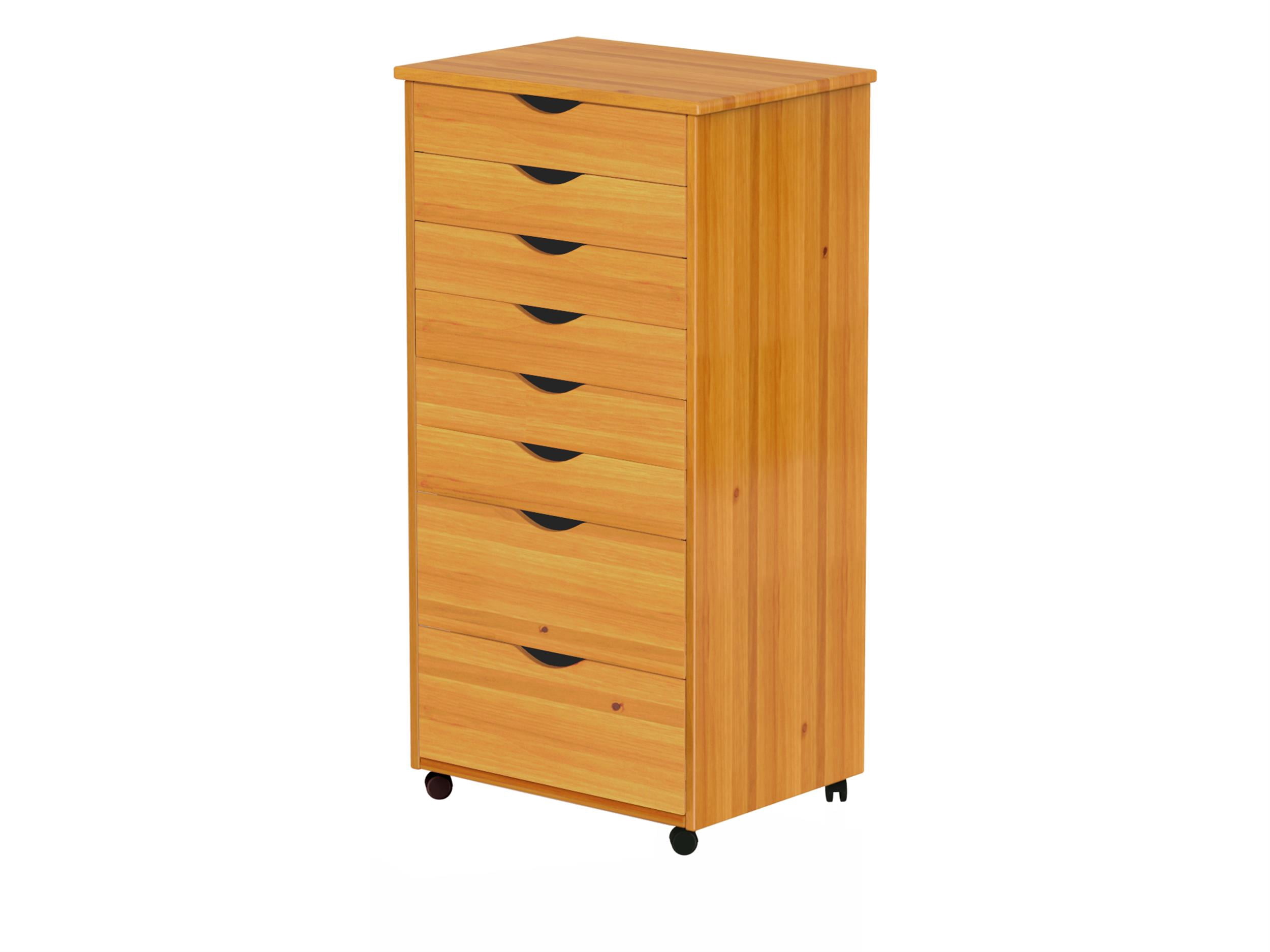 Adeptus Original Roll Cart, Solid Wood, 6+2 Drawer Extra Wide Roll Cart, Med Pine - Image 6