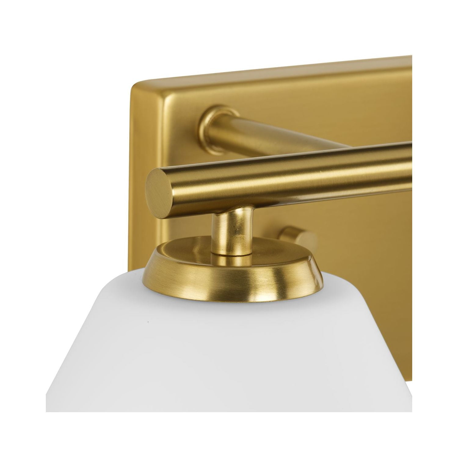 Copeland Collection Two-Light Brushed Gold Vanity Mid-Century Modern Vanity Light - Image 7