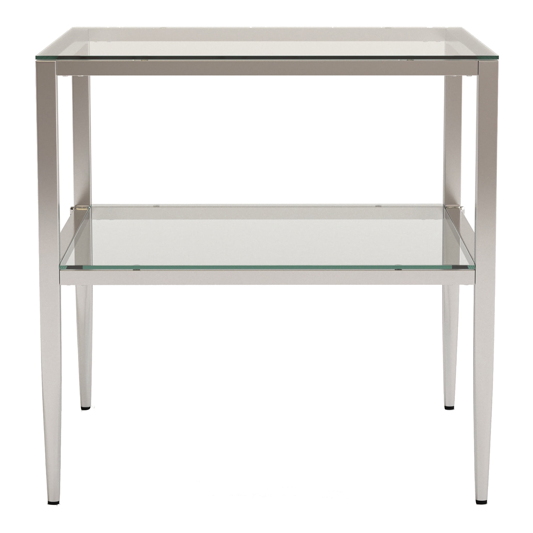 Furniture of America Sparling Glass Top End Table, Chrome - Image 3