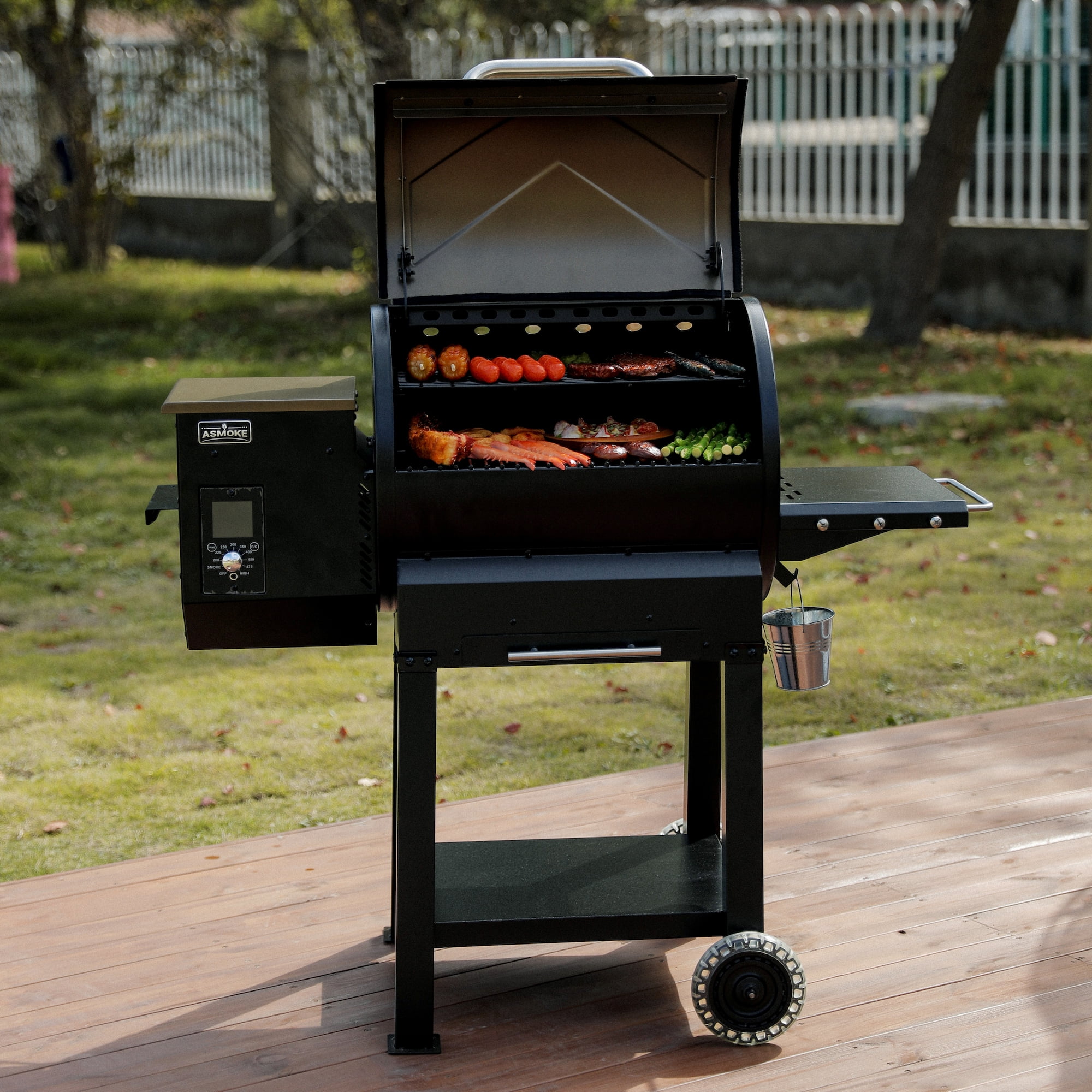 Asmoke AS550 Wood Pellet Grill Smoker 515 sq. in. Bronze - Image 9