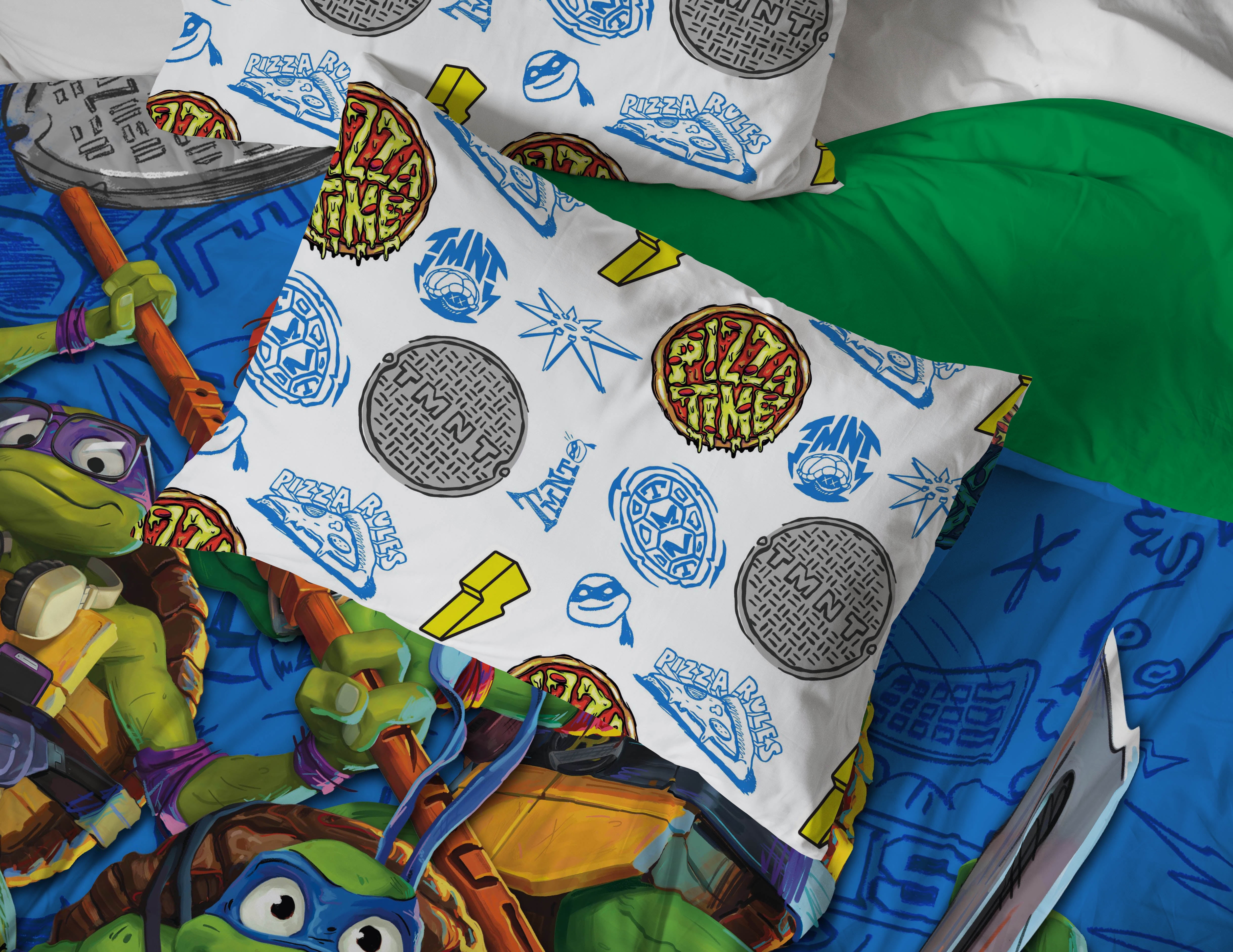 Paramount Nickelodeon TMNT Mutant Mayhem 5 Piece Twin Bed Set with Sham, 100% Microfiber - Image 7