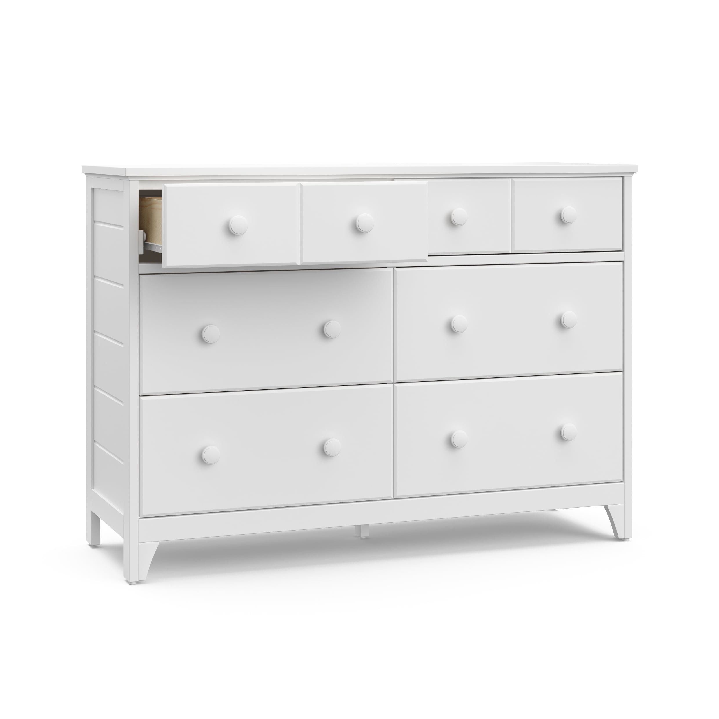 Storkcraft Moss 6 Drawer Nursery Double Dresser, White - Image 6