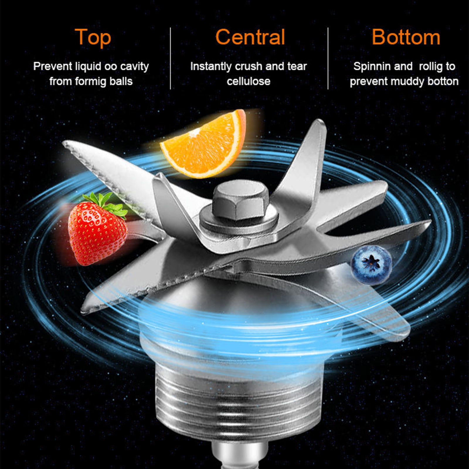 LASIEYO Countertop Blender, Professional Blender for Shakes and Smoothies Food Processor Electric Juicer Squeezer, 3000W 15 Adjustable Speed Control Blender for Kitchen Ice Crush Fruit Drinks, Red 2L - Image 11