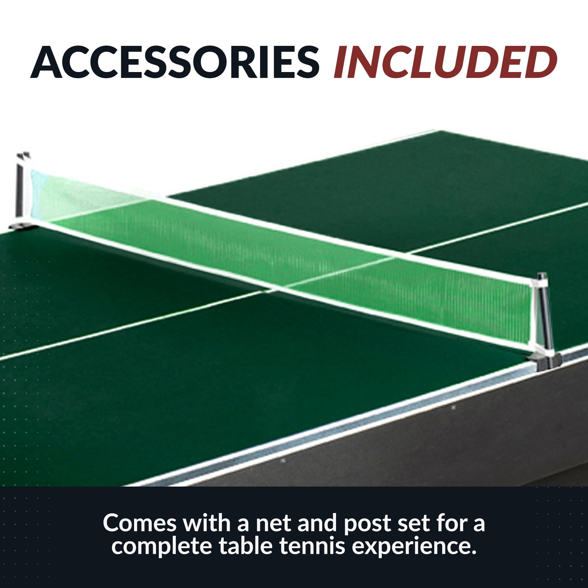 HathawayTable Tennis Top with Posts and Net, PVC, Green - Image 4