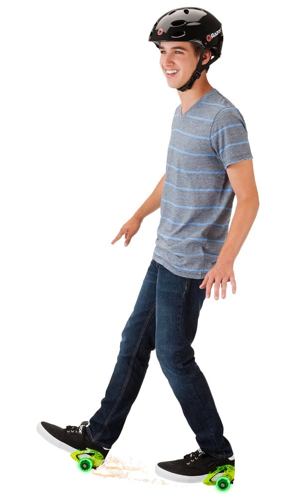 Razor Jetts DLX Heel Wheels - Neon Green, Wheeled Skate Shoes with Sparks for Kids Ages 9+, Unisex - Image 5