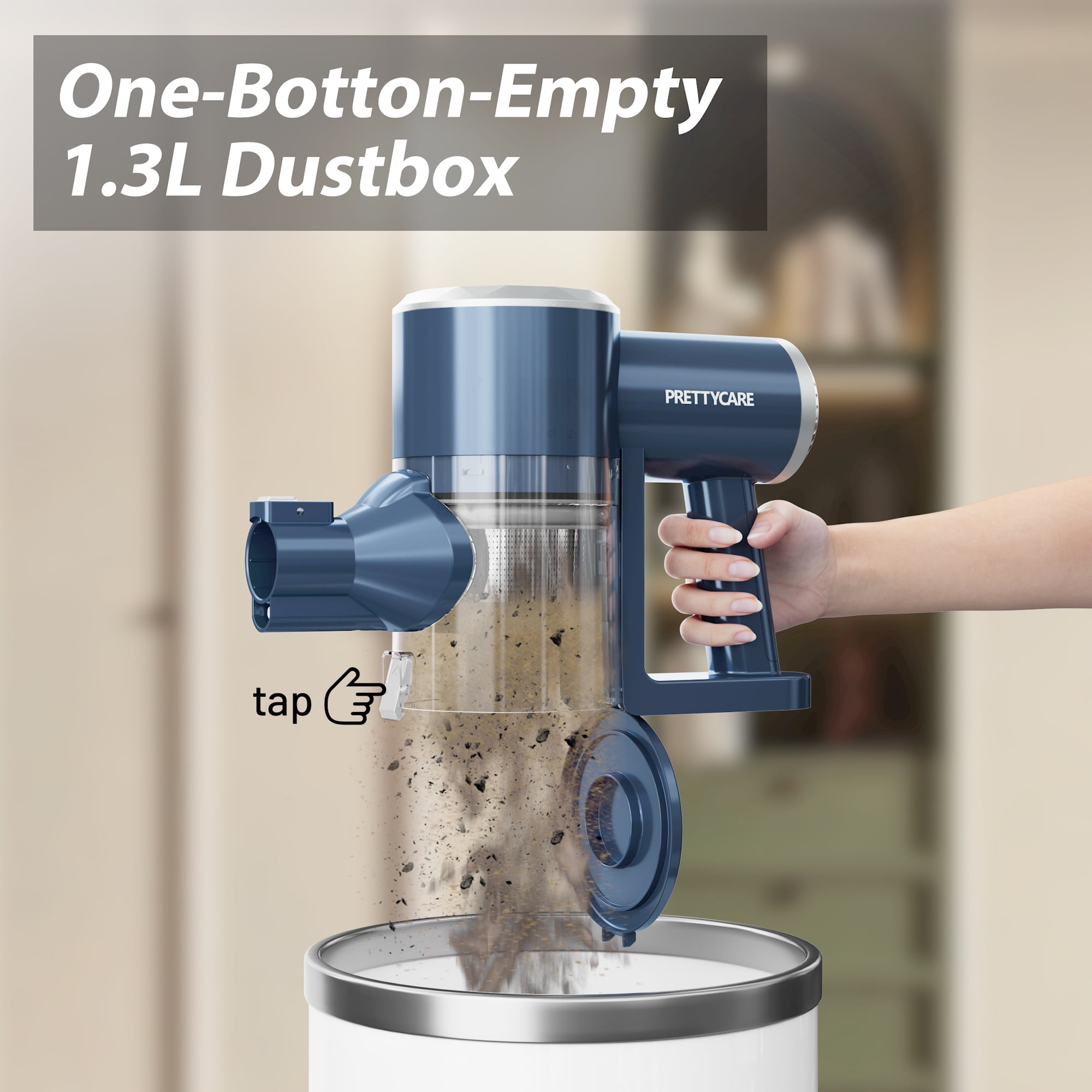 Prettycare Cordless Stick Vacuum Cleaner Lightweight Upright for Carpet Hard Floor Pet Hair W200 - Image 15