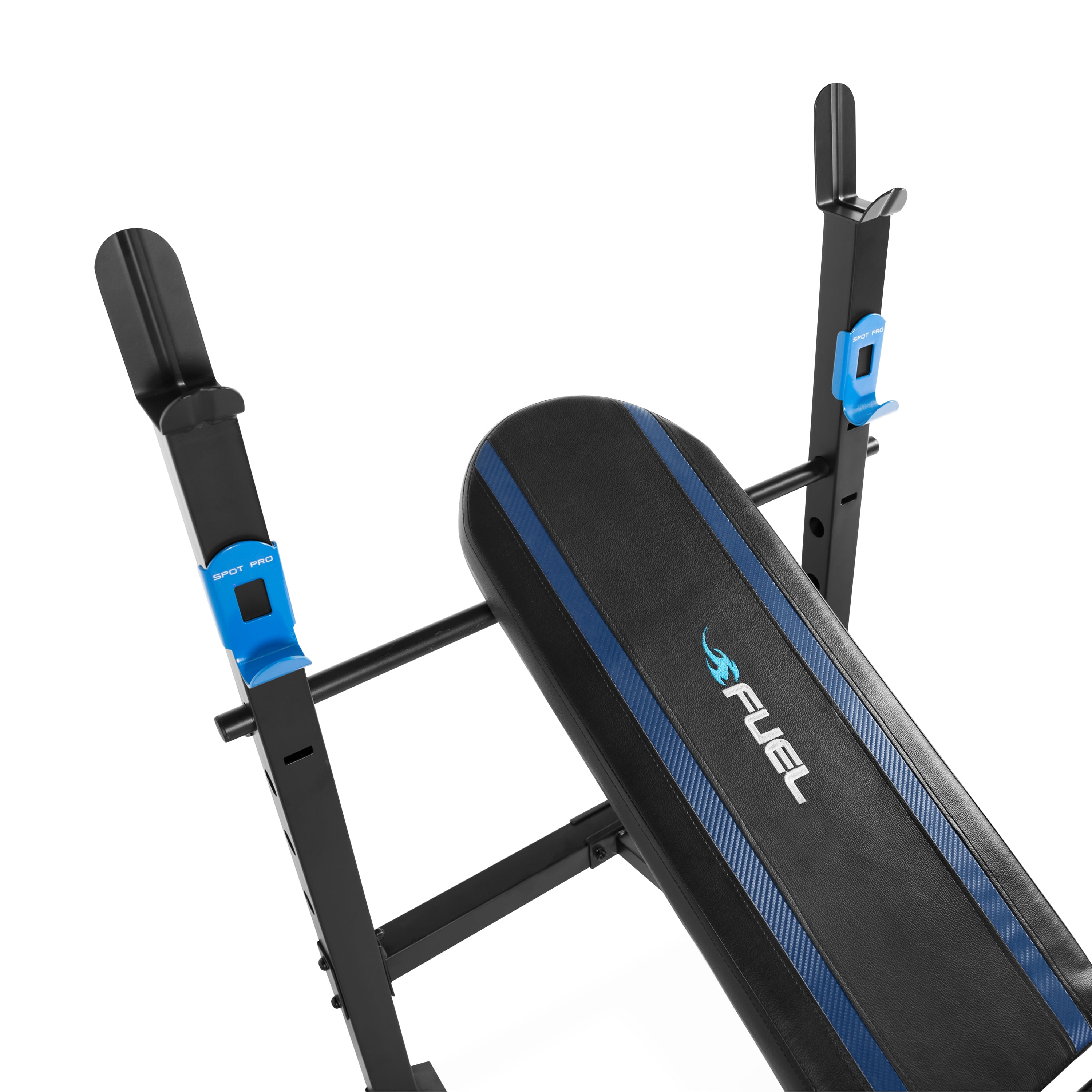 Fuel Pureformance Adjustable Standard Weight Bench with Leg Developer, Blue Stripes (500 lb Weight Capacity) - Image 5