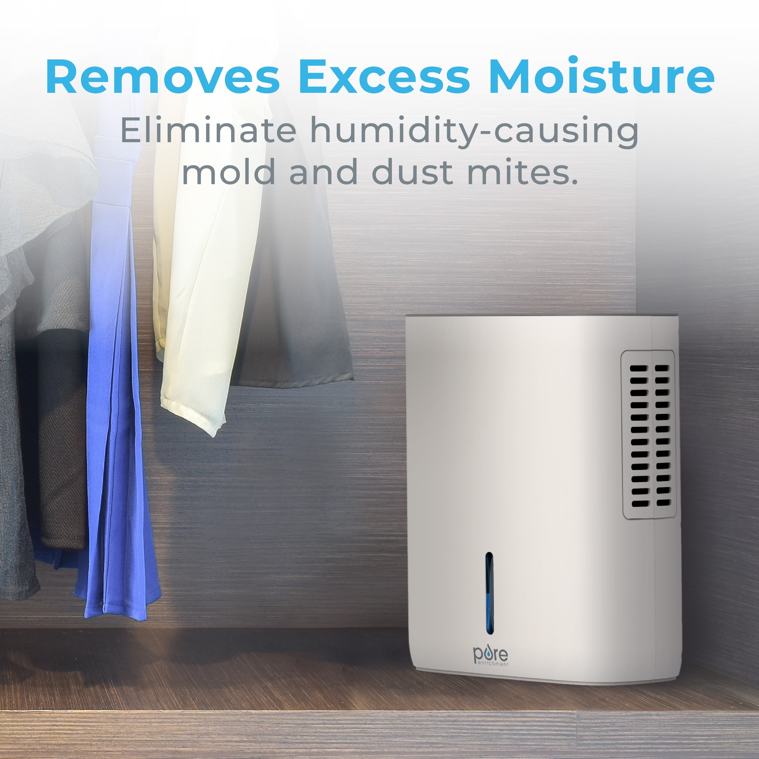 Pure Enrichment PureDry Deluxe Dehumidifier - Mid-Sized 1.5L Water Tank Eliminates 500ml/day in Excess Moisture from Closets, Bathrooms, Basements, Boats, Kitchens and Other Small to Mid-Sized Areas - Image 5