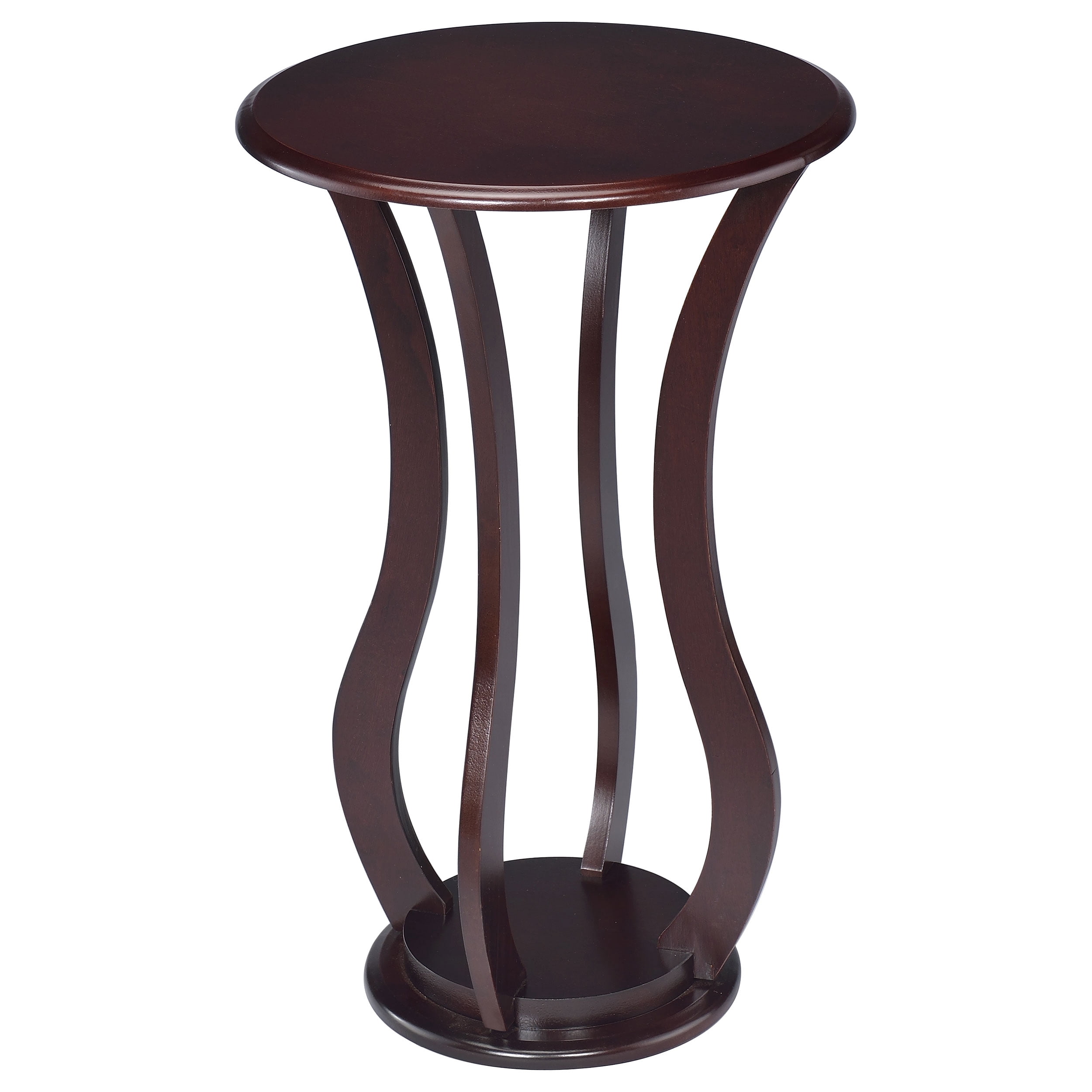 Coaster Elton Round Wood Top Accent Plant Stand in Cherry - Image 4