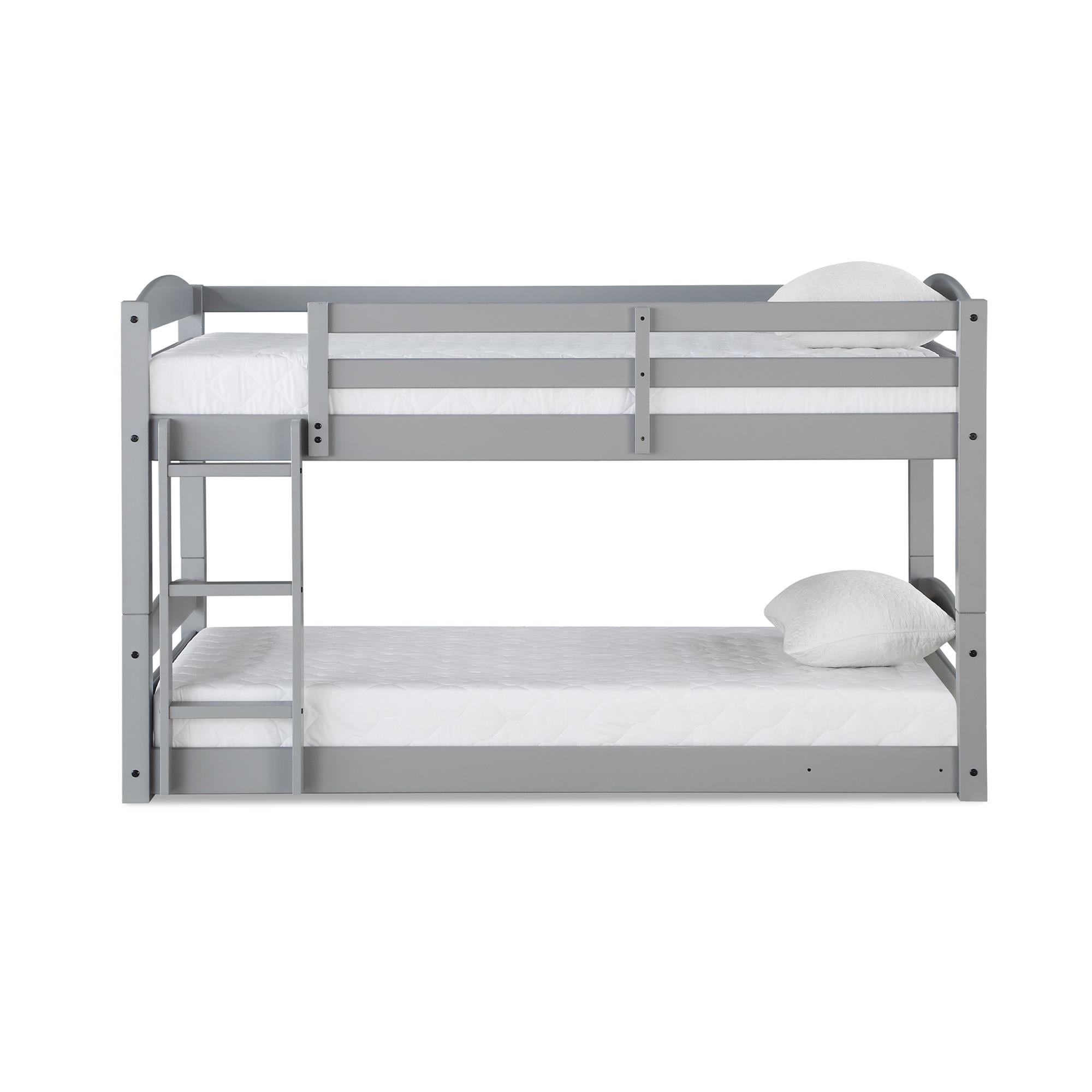 Better Homes & Gardens Tristan Twin-over-Twin Convertible Floor Bunk Bed, Gray - Image 9