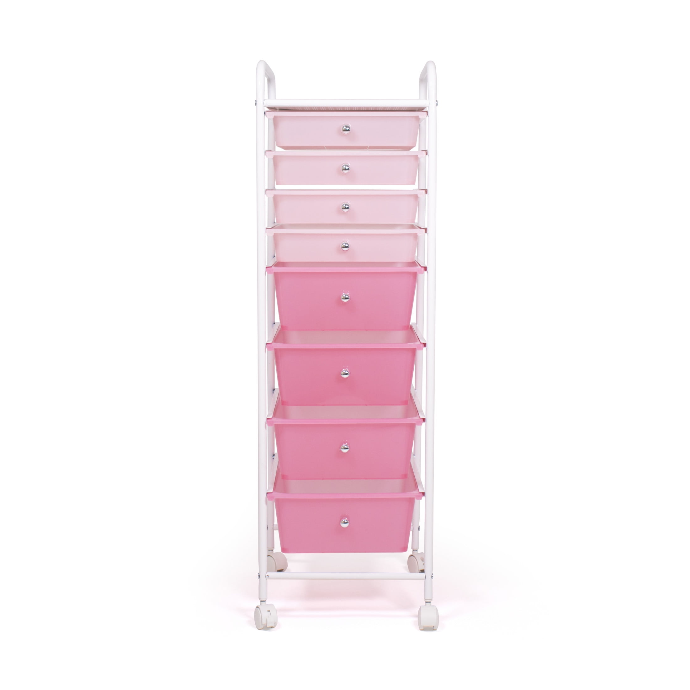 Humble Crew Essentials 8 Drawer Rolling Storage Cart with Wheels, Pink - Image 2