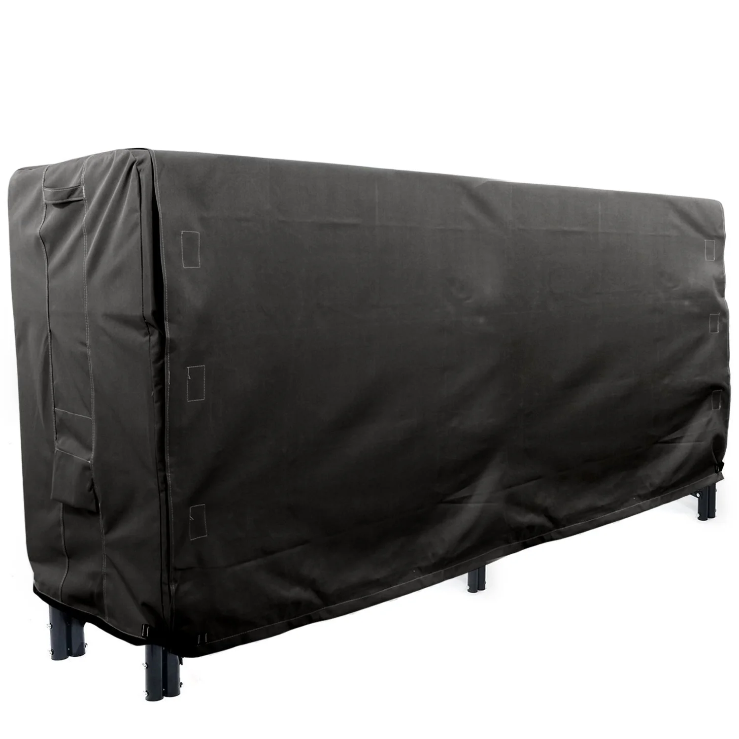 KHOMO GEAR - Heavy Duty Log Rack Cover - 8 Feet - Sahara Series - Black - Image 4