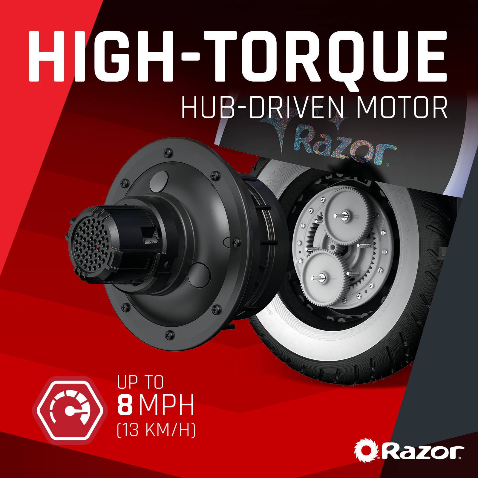 Razor Pocket Mod Petite - Purple, 12V Miniature Euro-Style Electric Scooter, up to 8 mph, for Ages 7+ - Image 5