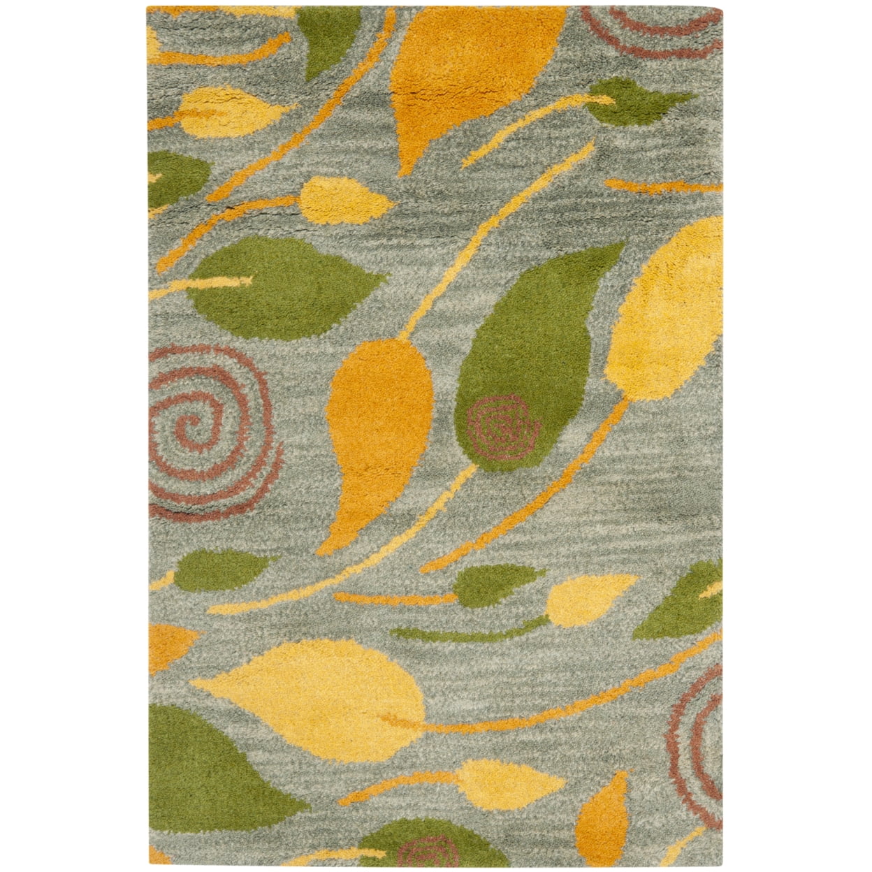 SAFAVIEH Soho Cantor Abstract Wool Area Rug, Grey/Multi, 3'6" x 5'6" - Image 6