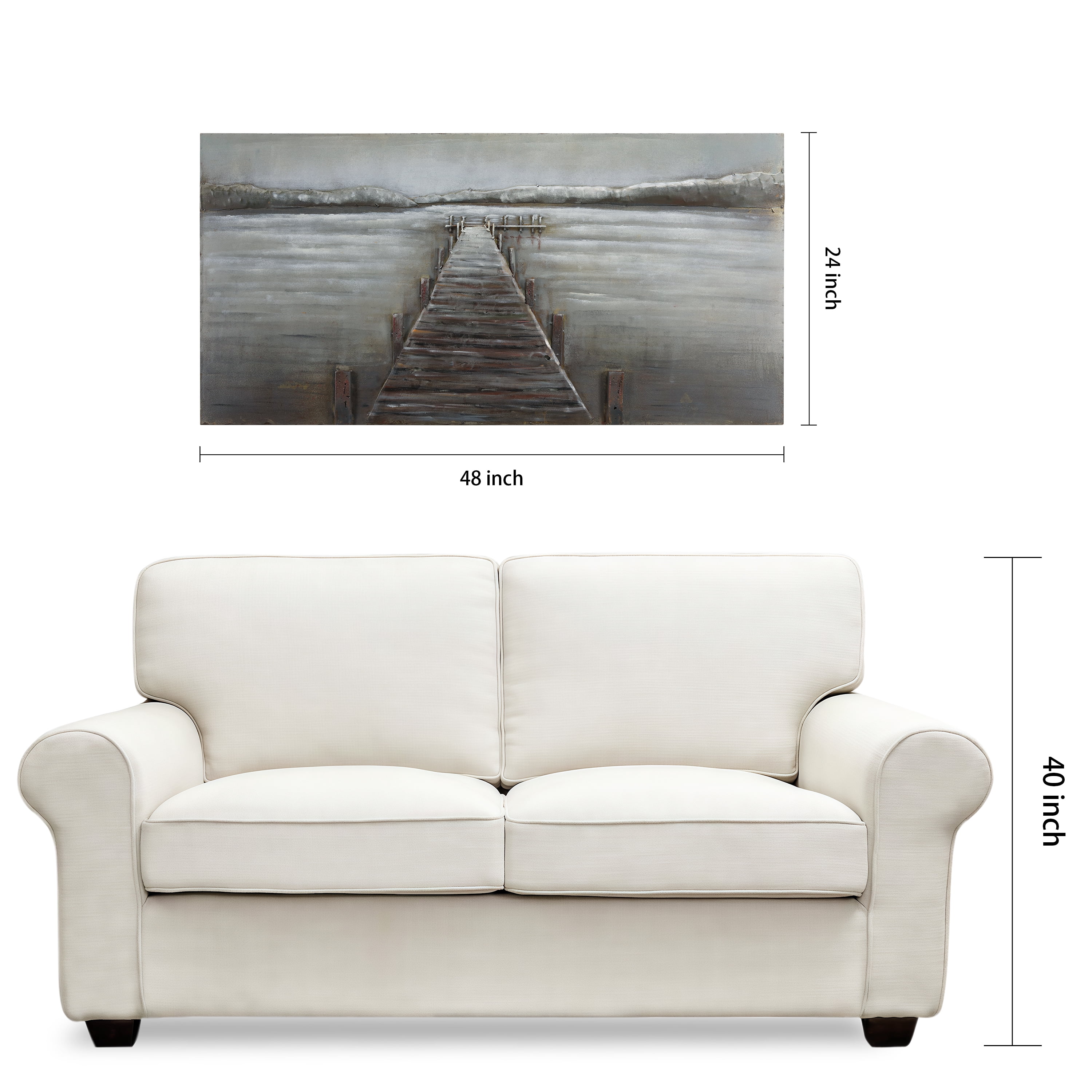 Empire Art Direct PMO-140127-4824 Primo Mixed Media Hand Painted Iron Wall Sculpture - Pier - Image 10