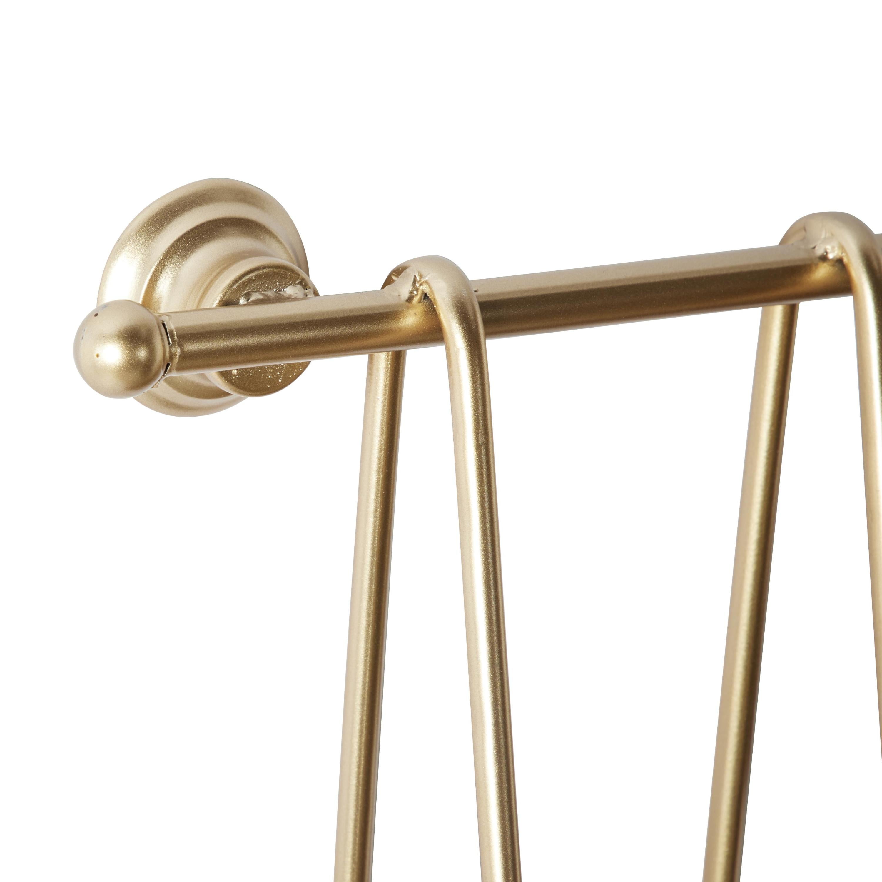 DecMode 26" x 6" 3-Tier Gold Wall Shelf - Image 7