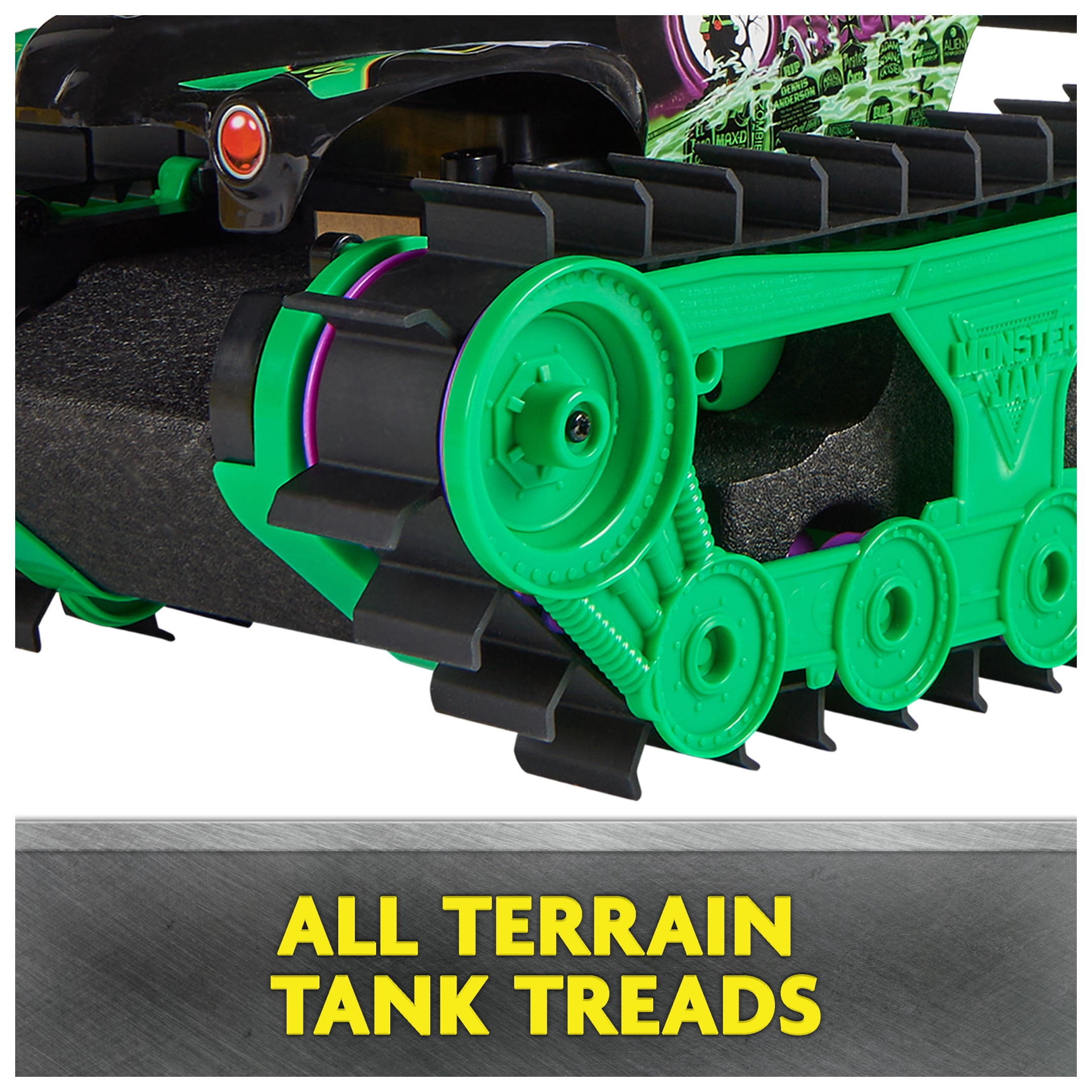 Monster Jam, Official Grave Digger Trax All-Terrain Remote Control Outdoor Vehicle, 1:15 Scale, Kids Toys for Boys and Girls Ages 4 and Up - Image 3