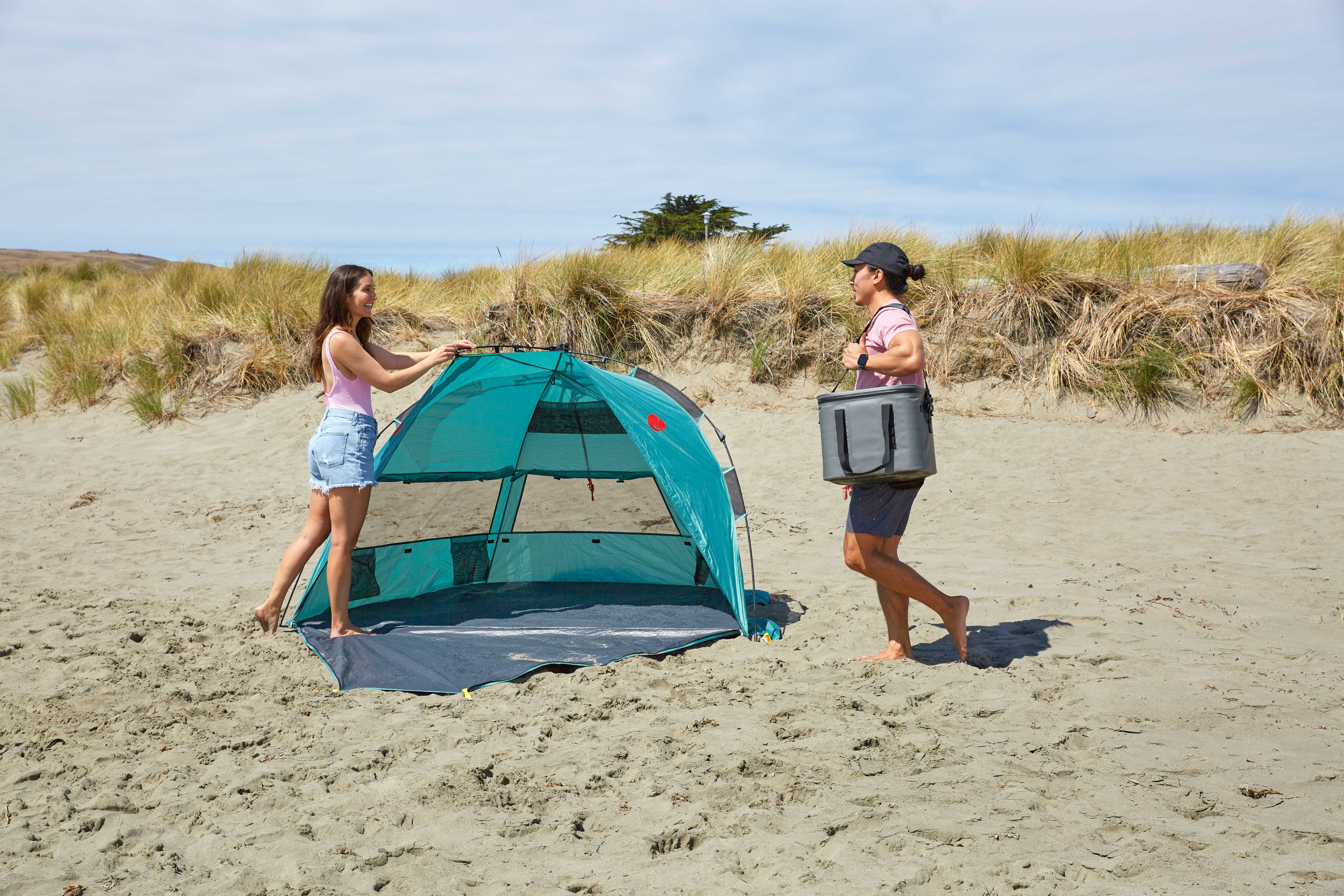 OMNICORE DESIGNS SunbusterXL4 Instant 4 Person Easy Set Up Sun Shelter - Green - Image 4