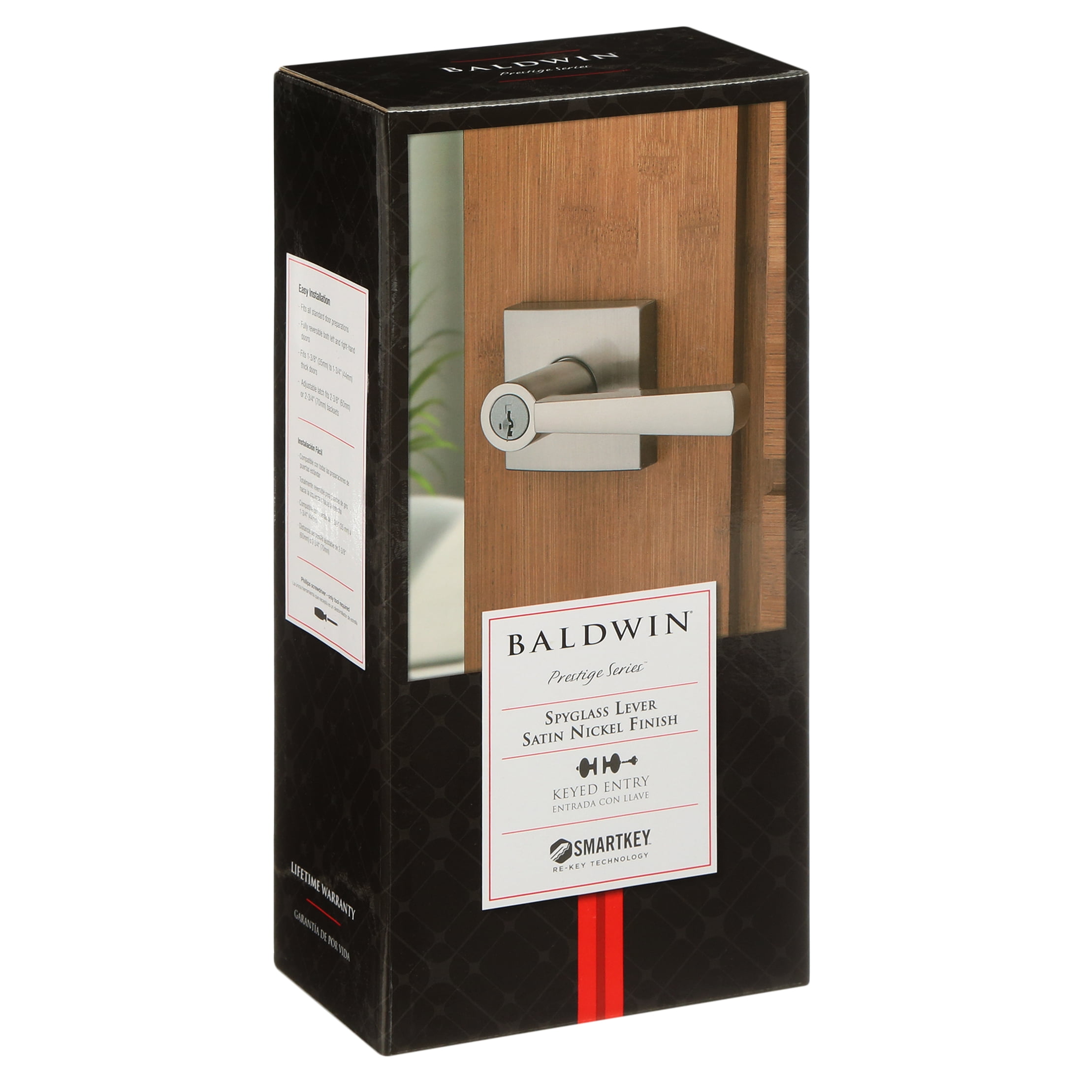 Baldwin Spyglass Entry Lever Featuring Smartkey® in SN - Image 3